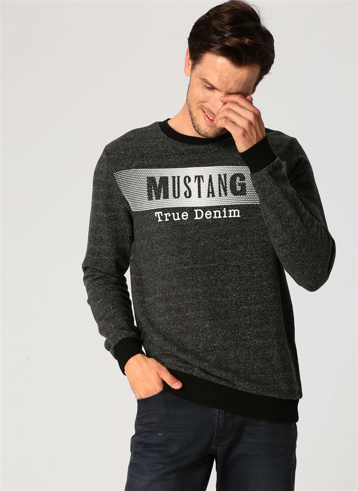 04-M00211-440NEBIMV3NEBIMV3|04-M00211-440|B08MUSTANG ERKEK SWEATSHİRT-Siyah