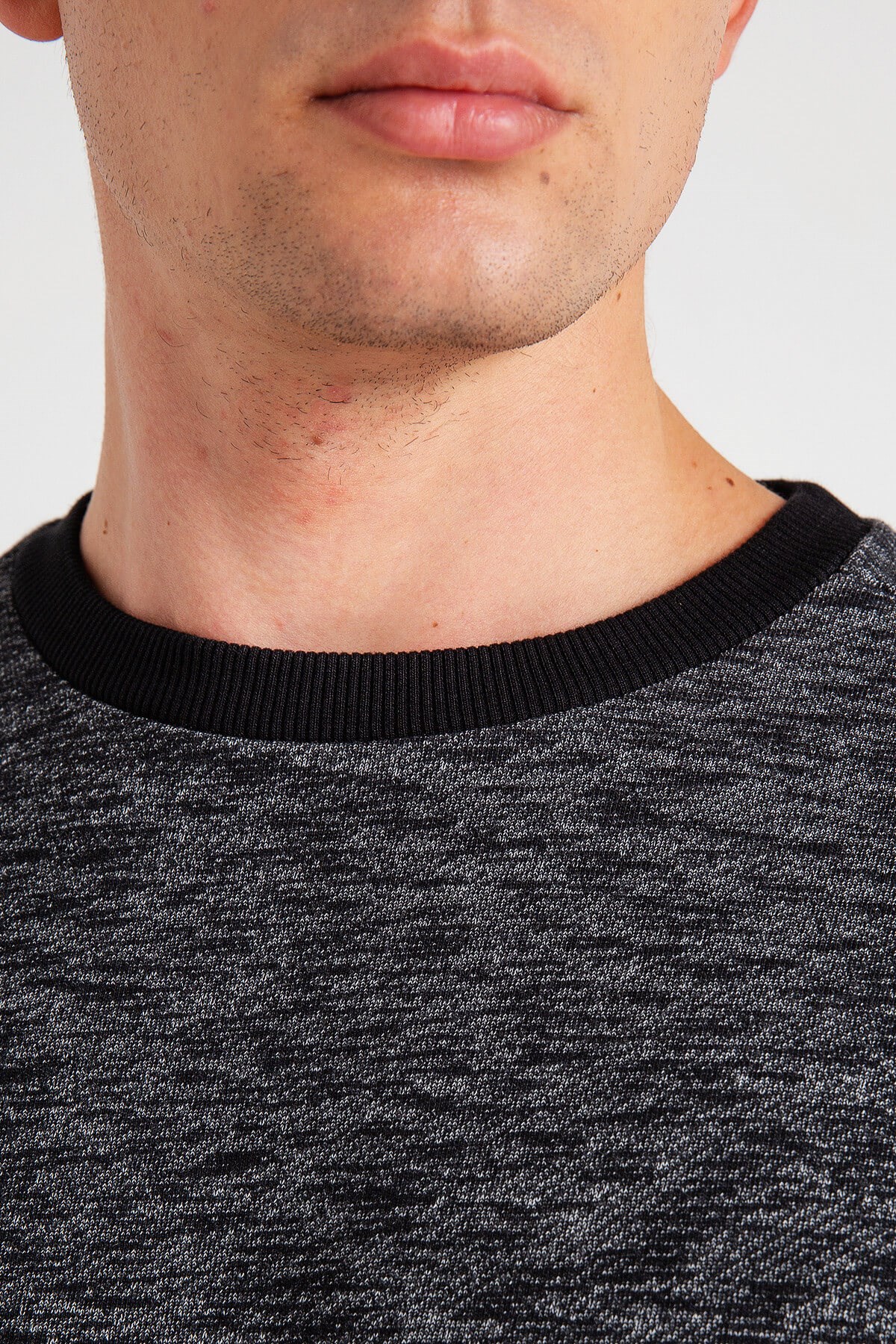 04-M00117-110NEBIMV3NEBIMV3|04-M00117-110|F64MUSTANG ERKEK YANDAN CEPLİ SWEATSHIRT-Koyu Gri Melanj
