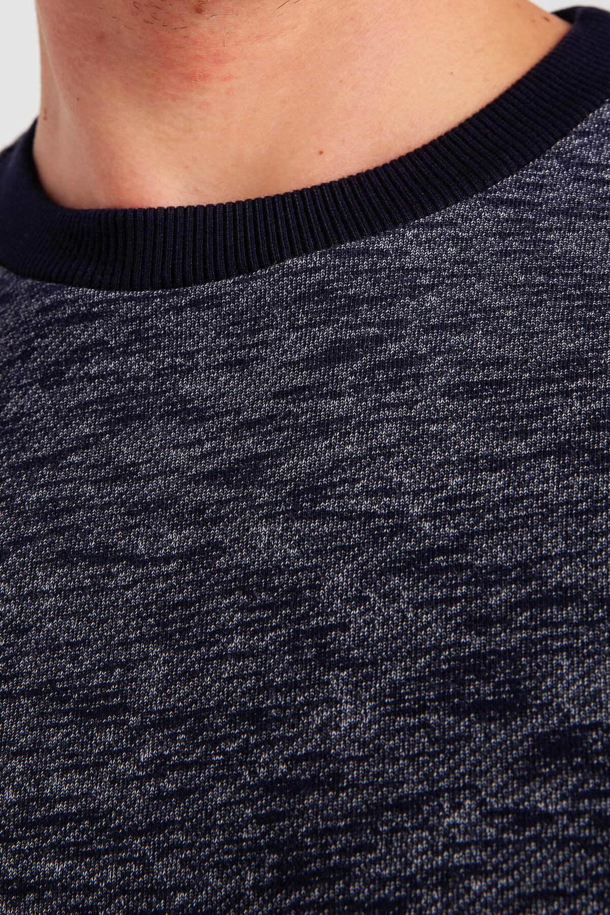 04-M00117-563NEBIMV3NEBIMV3|04-M00117-563|H39MUSTANG ERKEK YANDAN CEPLİ SWEATSHIRT-Kırçıllı Lacivert