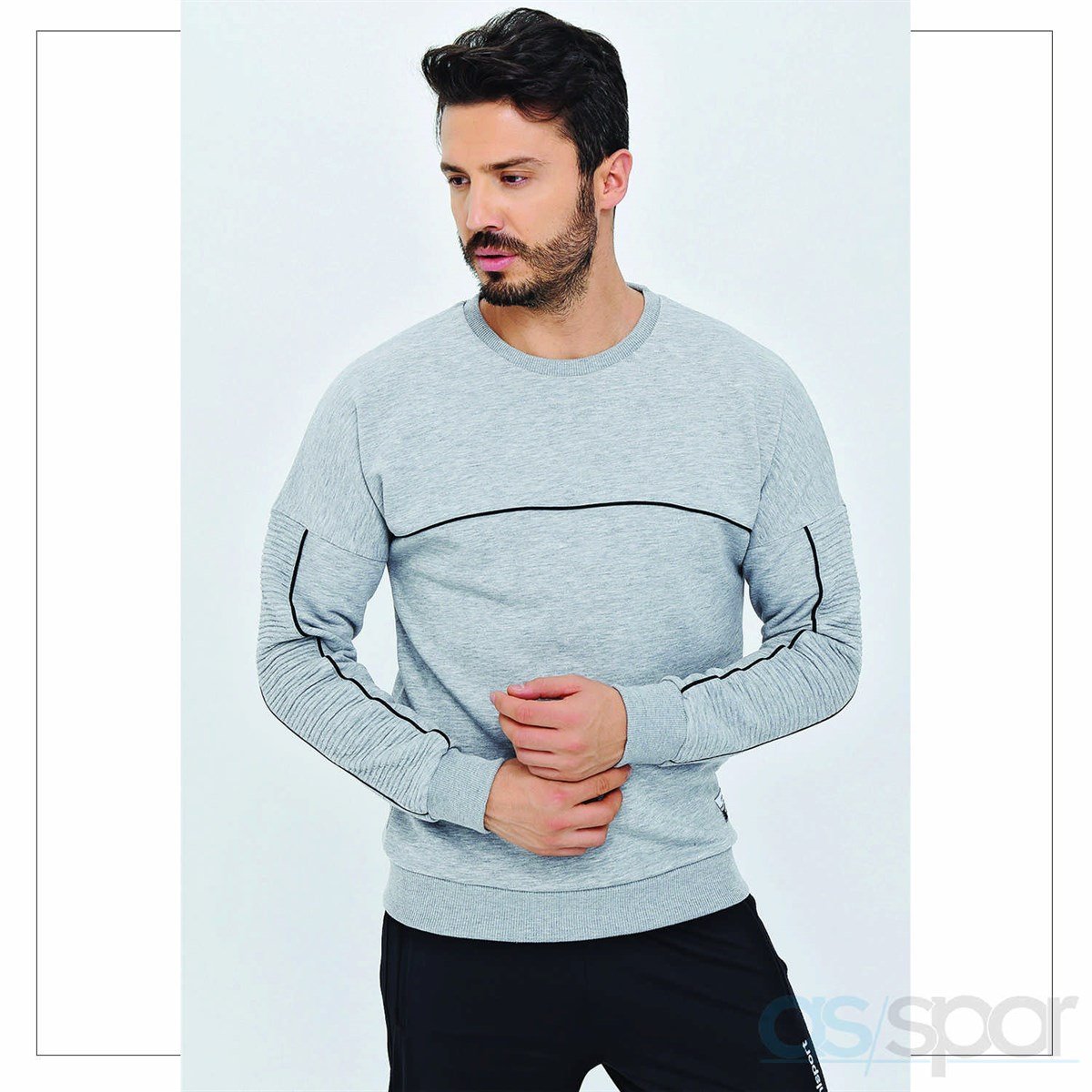 1119127Uhlsport Erkek Sweat Pamuk B.Yaka Check M
