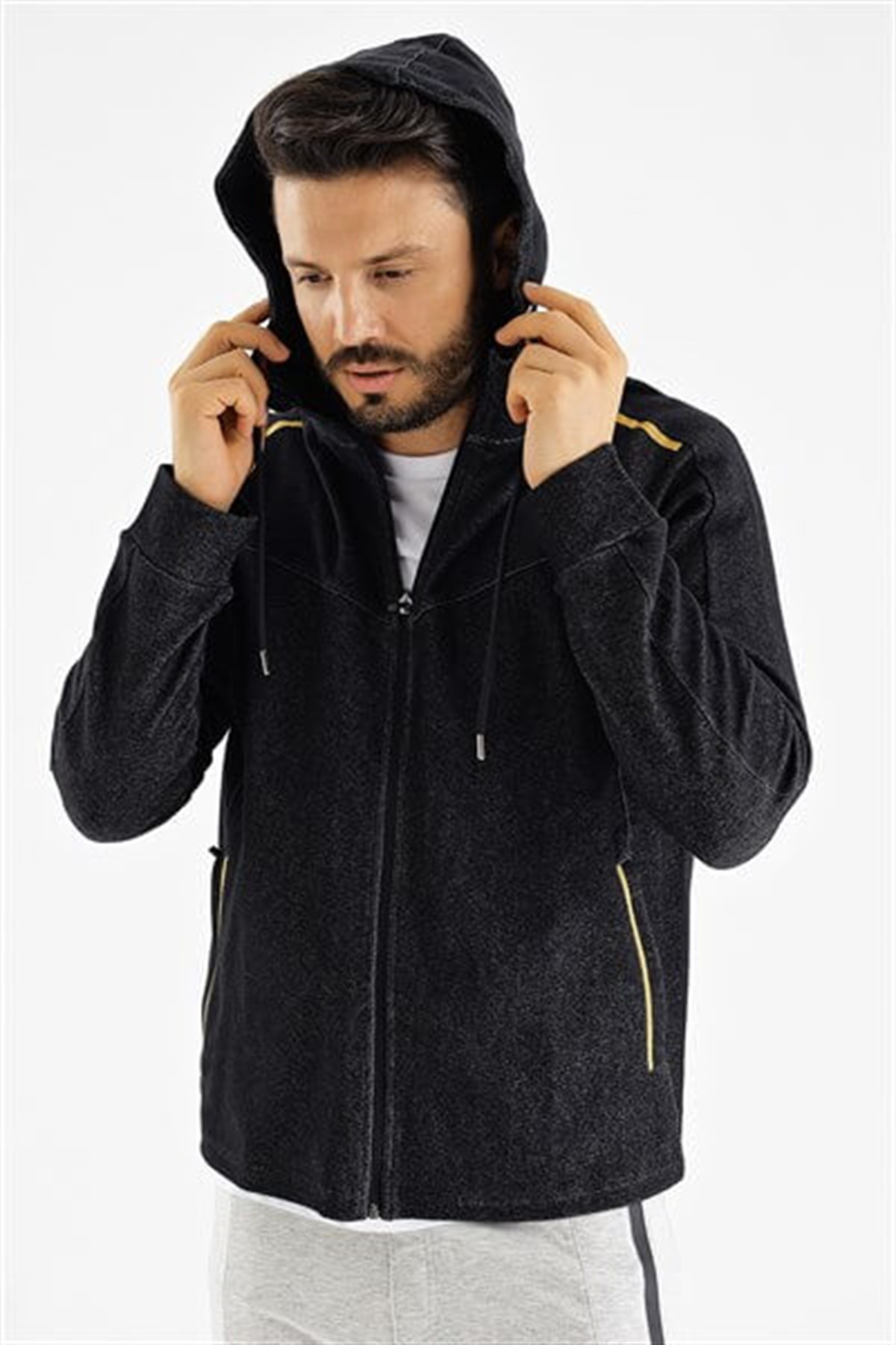 1119003Uhlsport Pamuk Kapşonlu Over M Erkek Sweatshirt