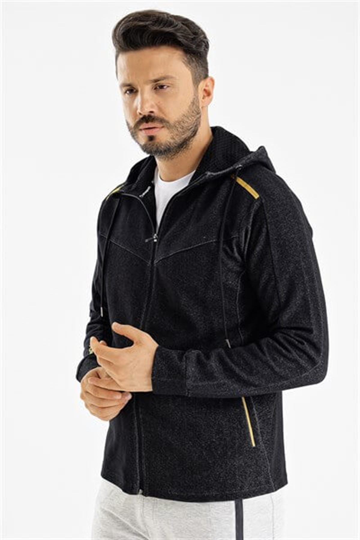 1119003Uhlsport Pamuk Kapşonlu Over M Erkek Sweatshirt