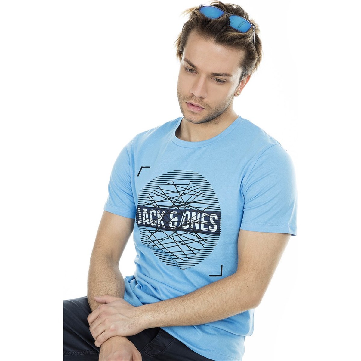 12152862NEBIMV3NEBIMV3|12152862|MAVIJACK & JONES JCOBOOST TEE SS CREW NECK ERKEK T-SHIRT-MAVI / BLUE