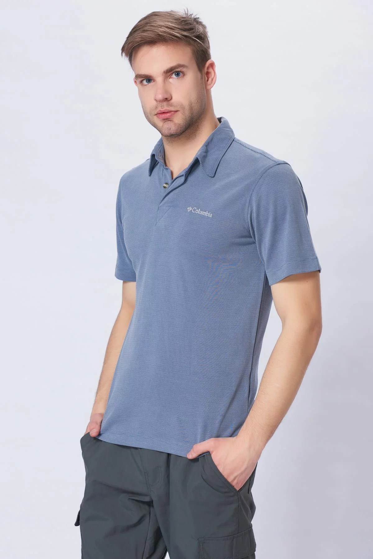 EM6527-442Columbia Em6527 Sun Ridge Polo Erkek Tişört Mavi