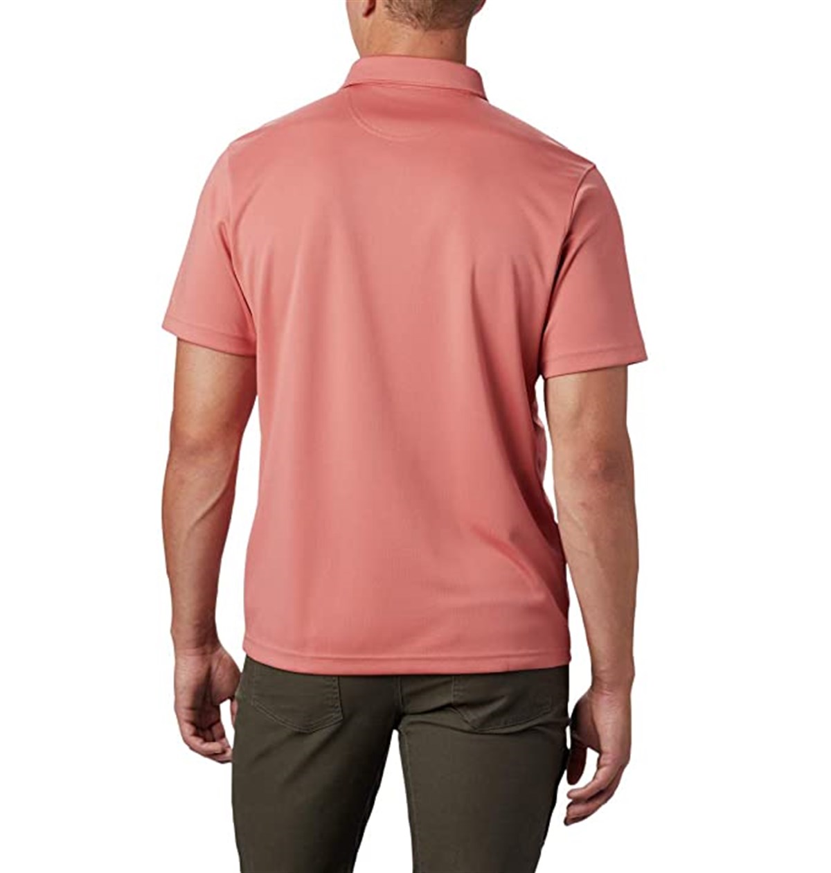 AO0306Columbia M Mist Trail SS Polo Tişört Erkek Koyu Mercan