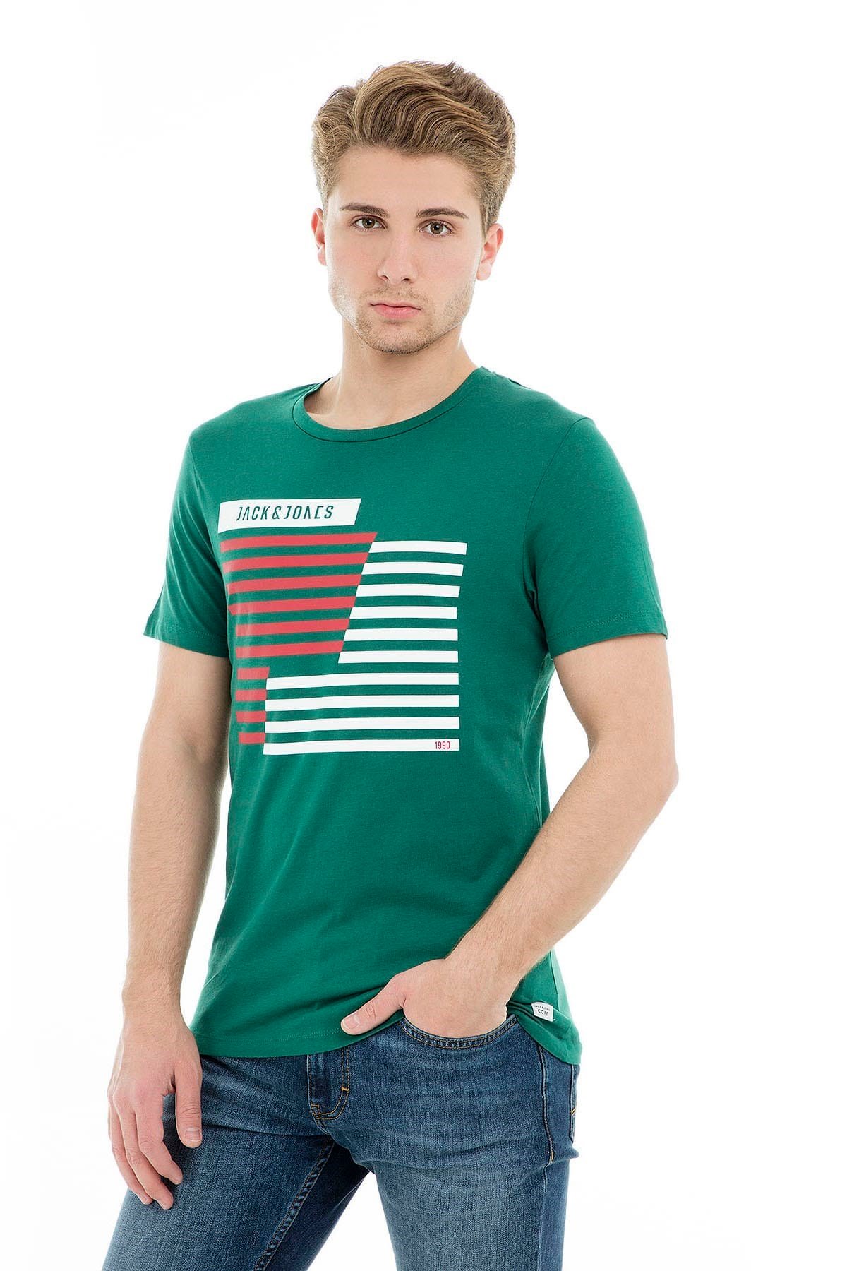 12149273Jack & Jones Jcoboost Tee Ss Crew Neck Erkek Tişört