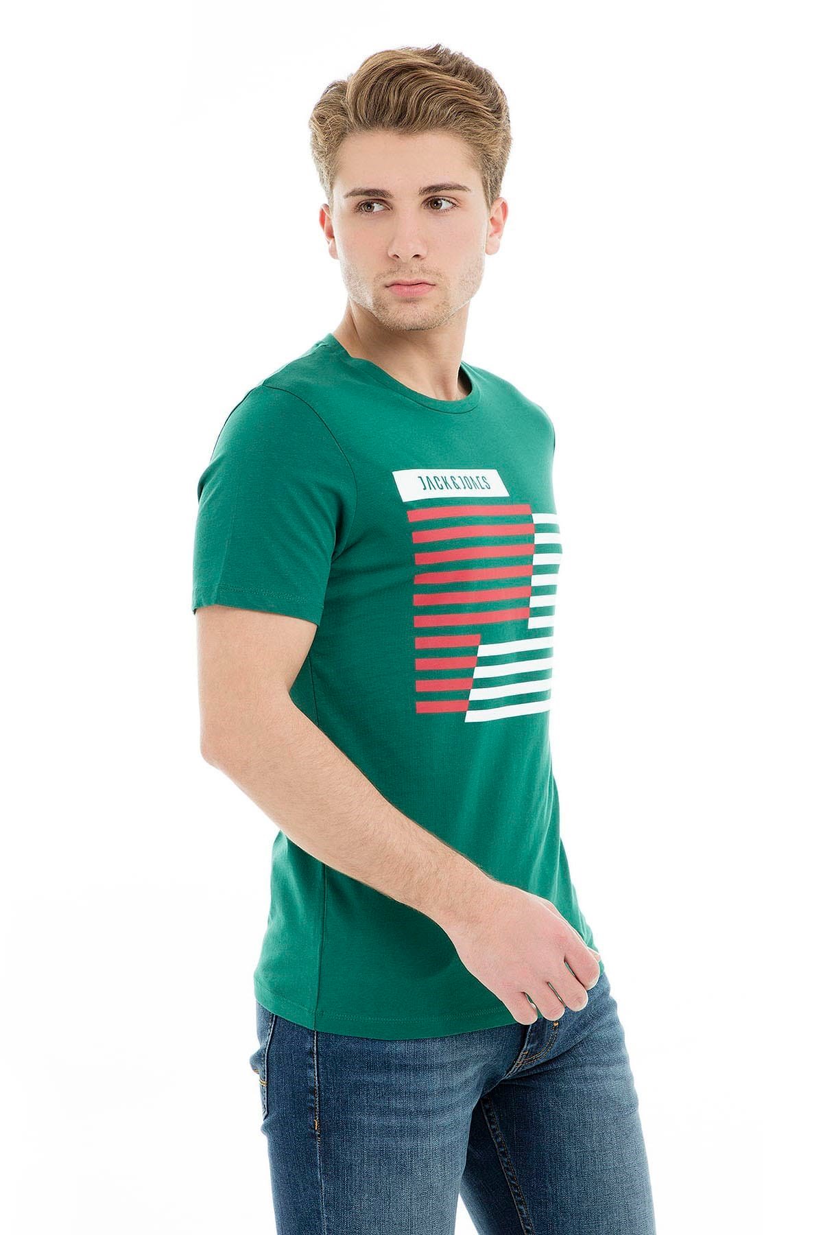 12149273Jack & Jones Jcoboost Tee Ss Crew Neck Erkek Tişört