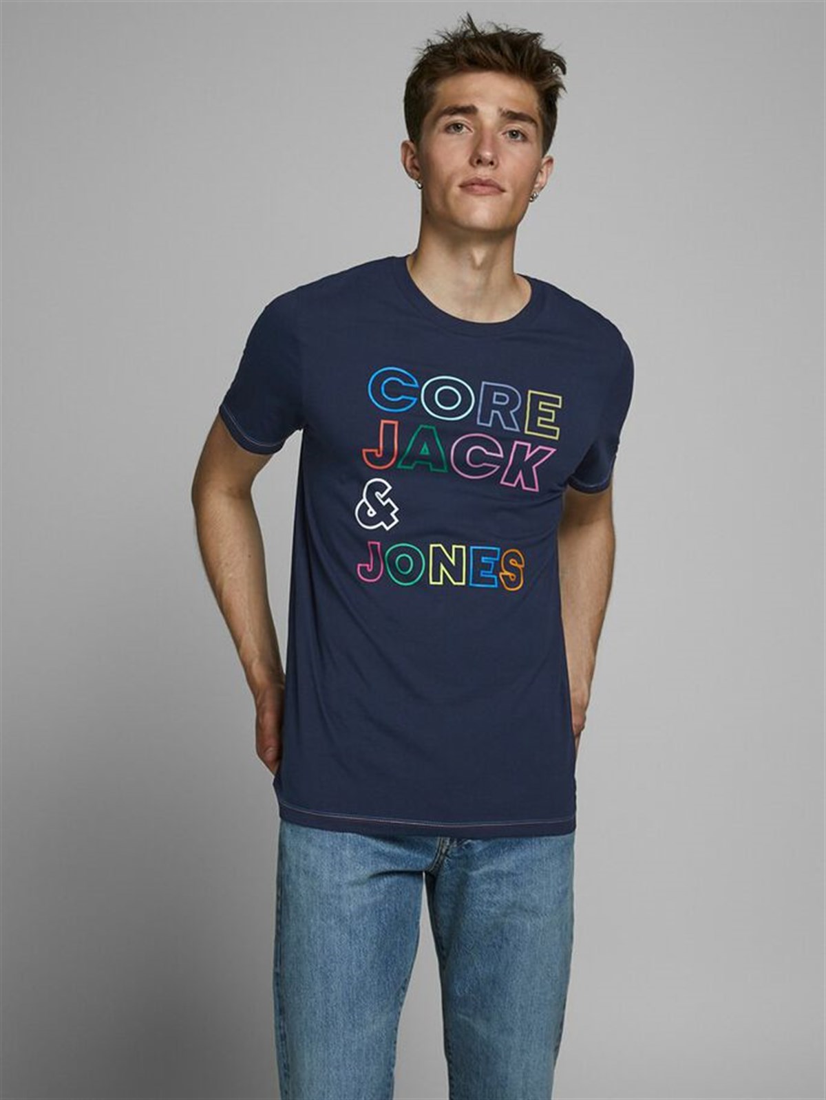 12171360Jack&Jones Jcojacob Tee SS Crew Neck Erkek Tişört - 12171375