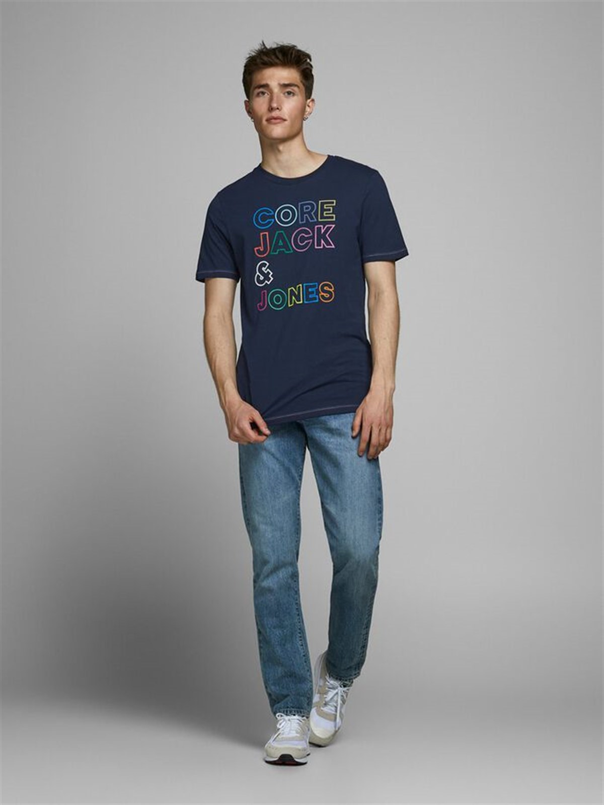 12171360Jack&Jones Jcojacob Tee SS Crew Neck Erkek Tişört - 12171375