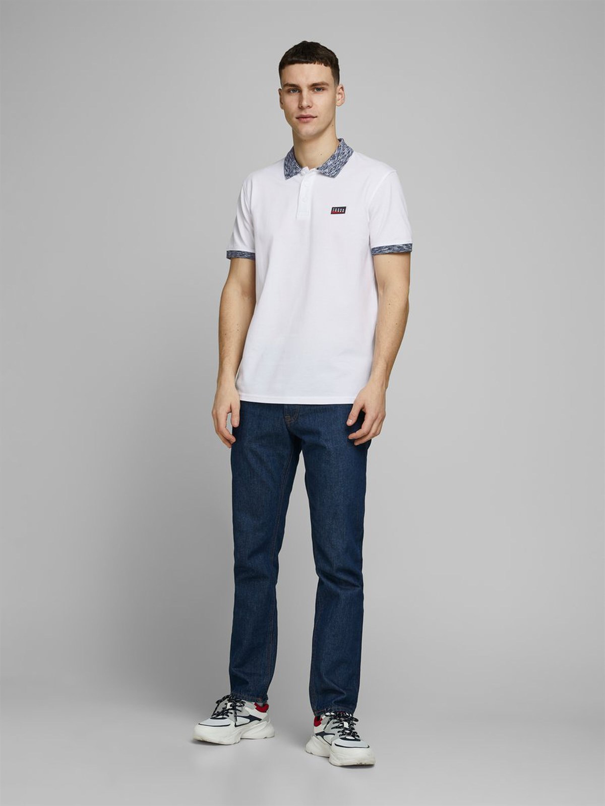 12171398Jack&Jones Jcomoose Erkek Polo Tişört