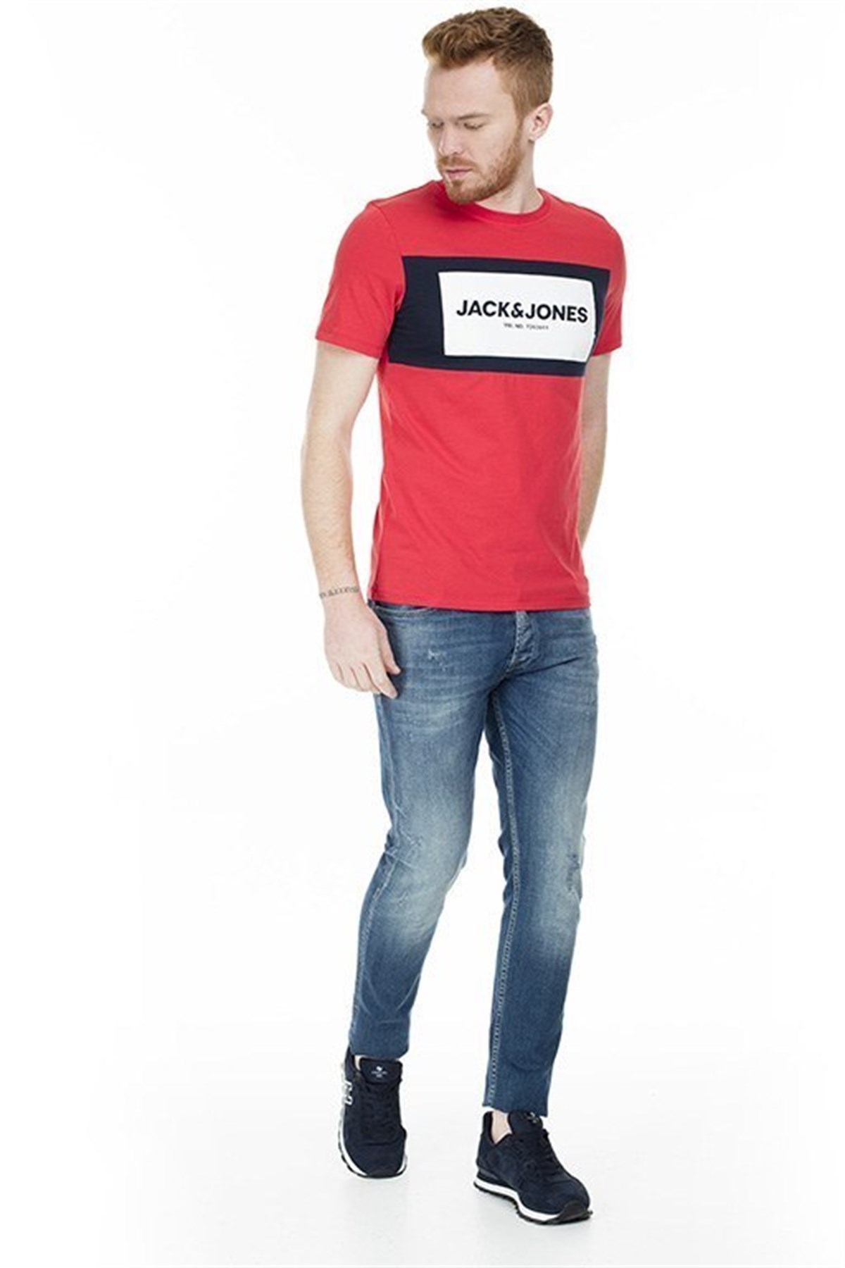12172222Jack&Jones Jcoraba Tee SS Crew Neck Fst Erkek Tişört