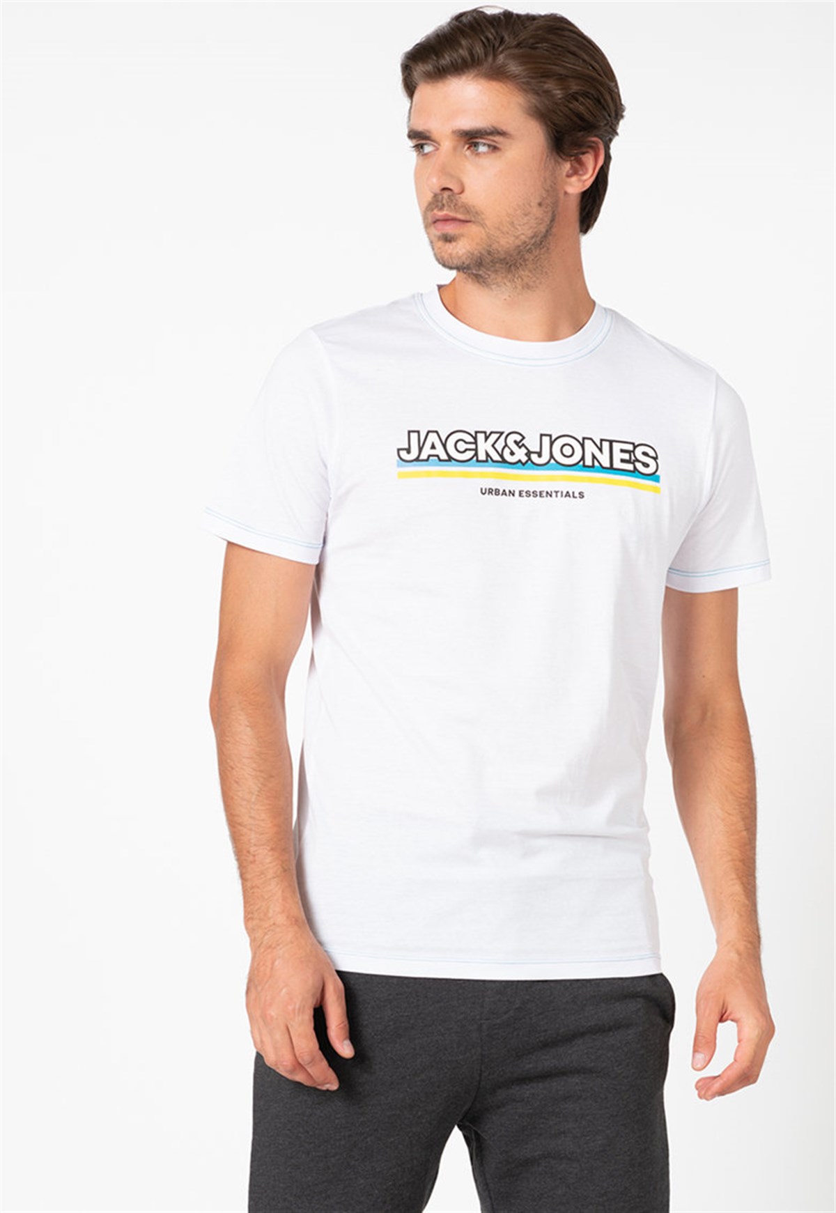 12171412Jack&Jones Jcoshade Tee SS Crew Neck Erkek T-Shirt-12171412