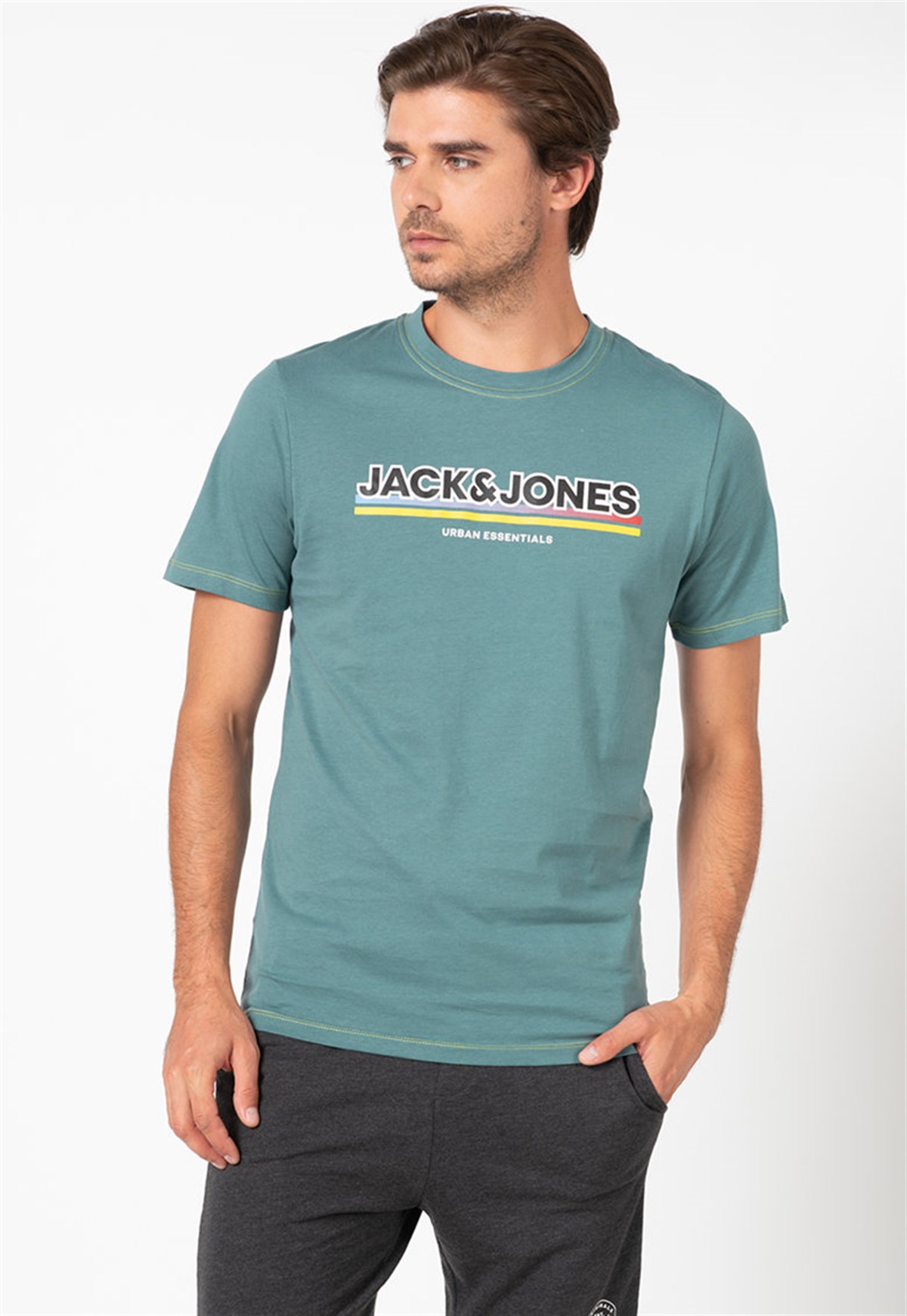12171412Jack&Jones Jcoshade Tee SS Crew Neck Erkek T-Shirt-12171412