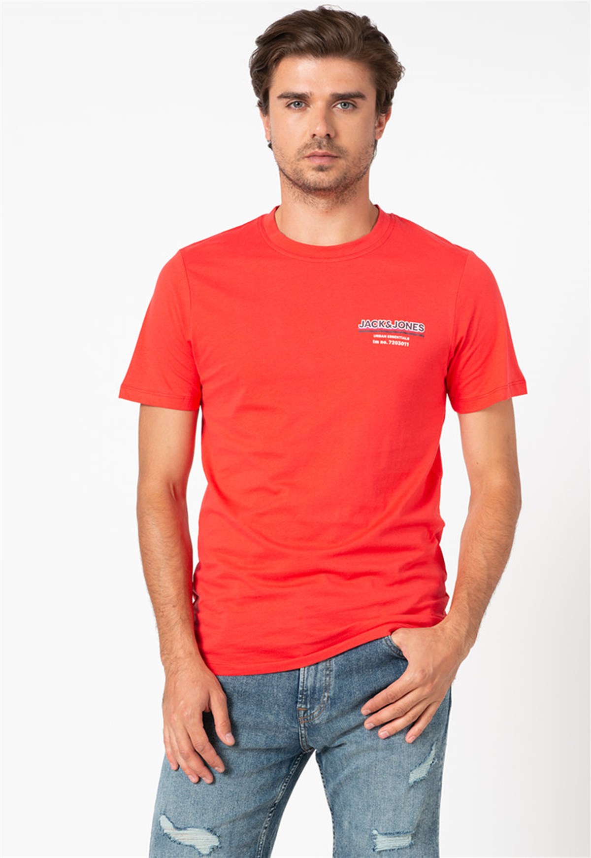 12171412Jack&Jones Jcoshade Tee SS Crew Neck Erkek T-Shirt-12171412