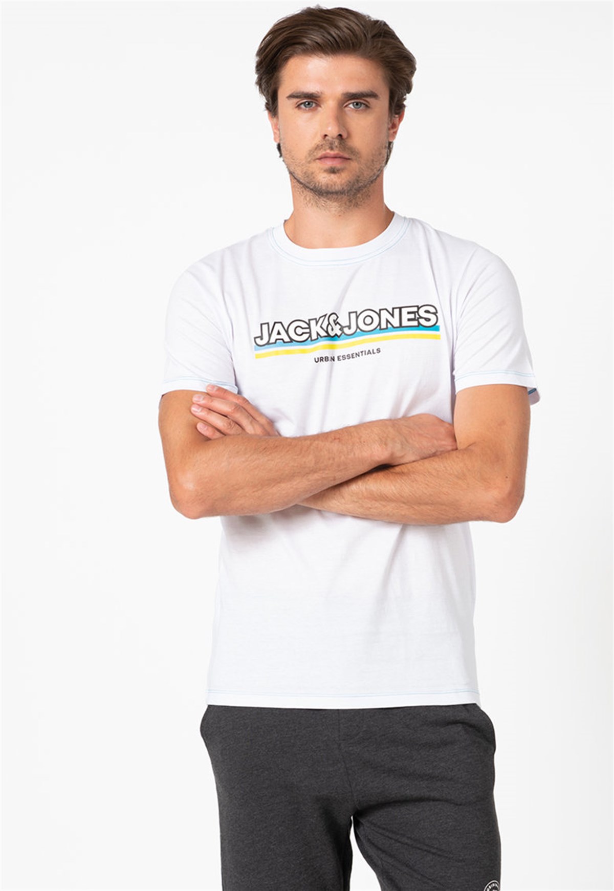 12171412Jack&Jones Jcoshade Tee SS Crew Neck Erkek T-Shirt-12171412