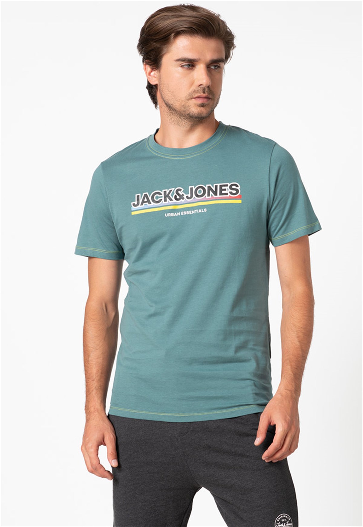 12171412Jack&Jones Jcoshade Tee SS Crew Neck Erkek T-Shirt-12171412