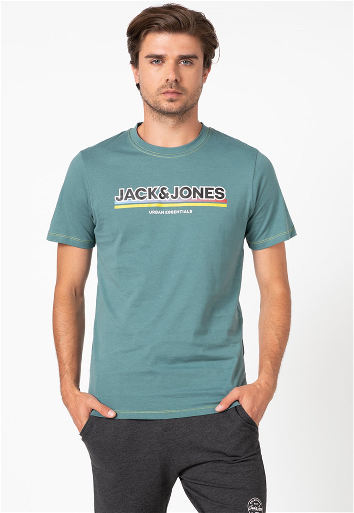 12171412Jack&Jones Jcoshade Tee SS Crew Neck Erkek T-Shirt-12171412
