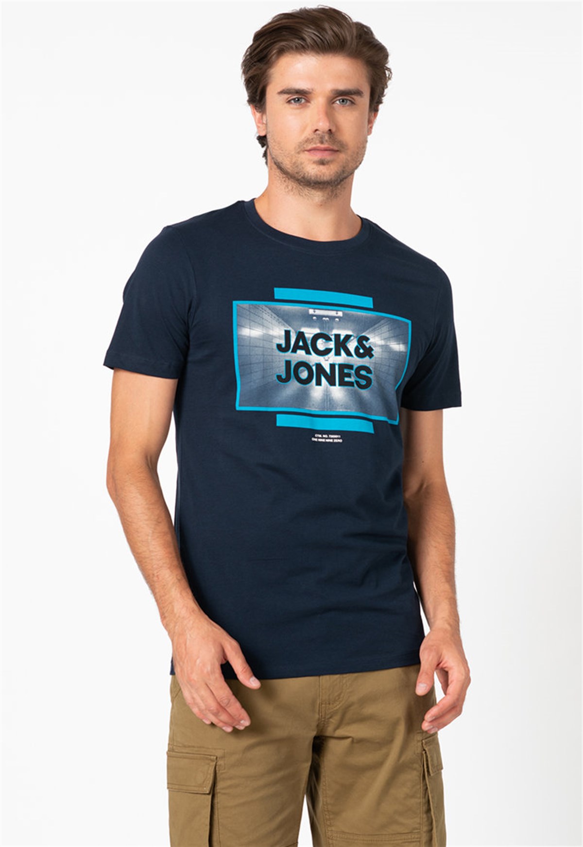 12174369Jack&Jones Jcotunel Tee SS Crew Neck Fst Erkek T-Shirt-12174369