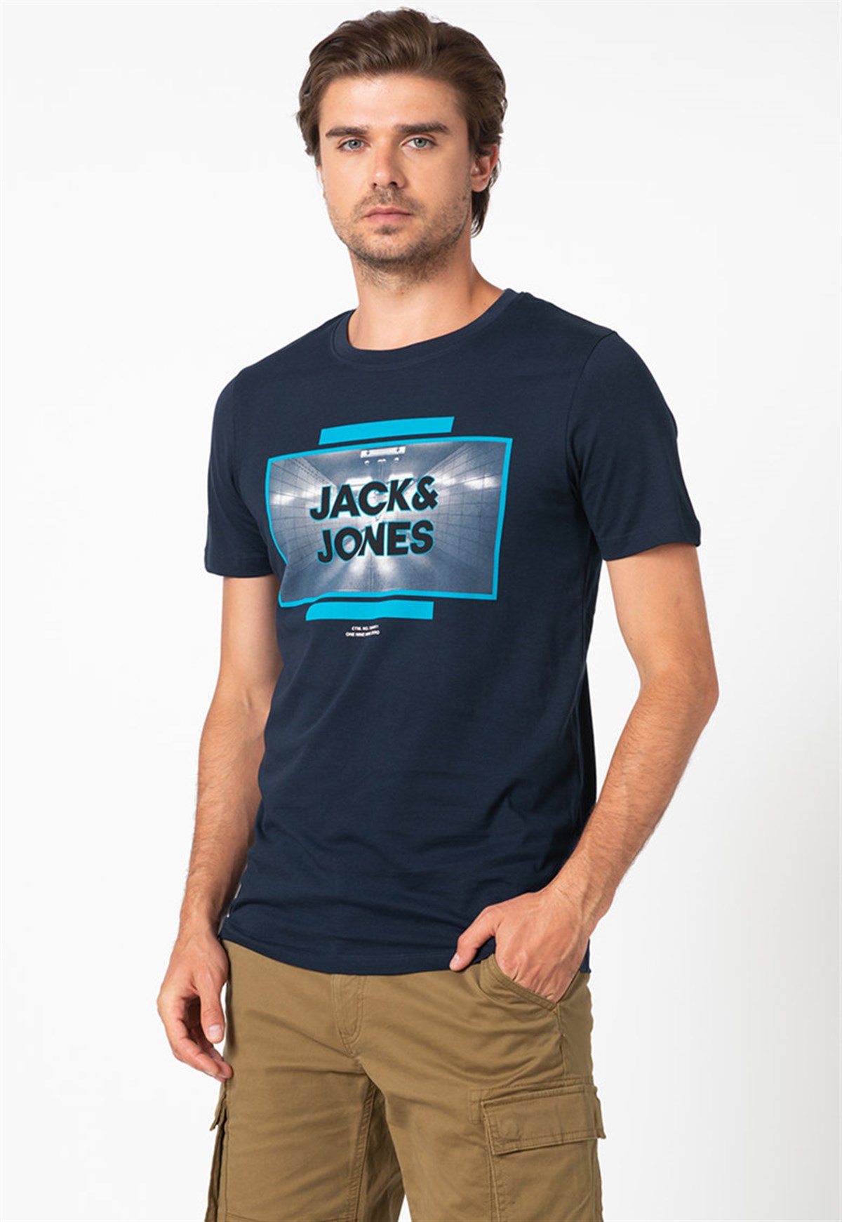 12174369Jack&Jones Jcotunel Tee SS Crew Neck Fst Erkek T-Shirt-12174369