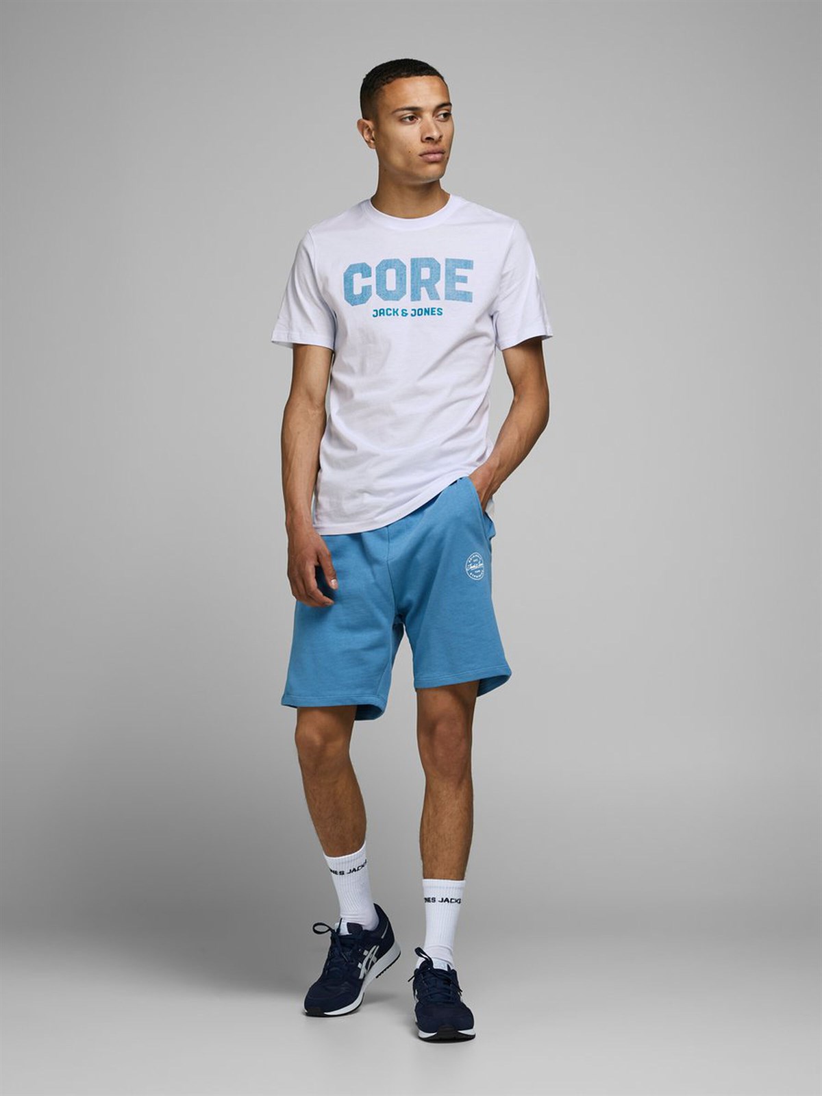 12171404Jack&Jones Jcovoice Tee SS Crew Neck Erkek T-Shirt-12171404