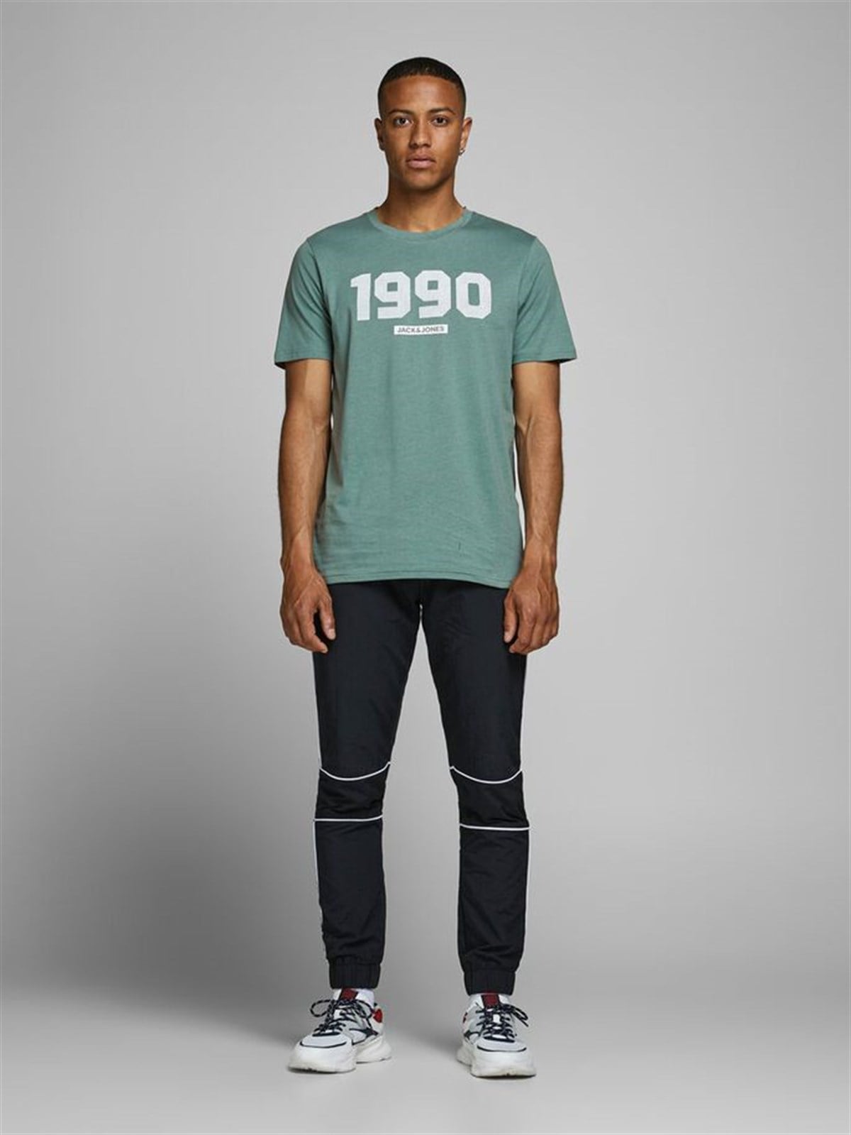 12171404Jack&Jones Jcovoice Tee SS Crew Neck Erkek T-Shirt-12171404
