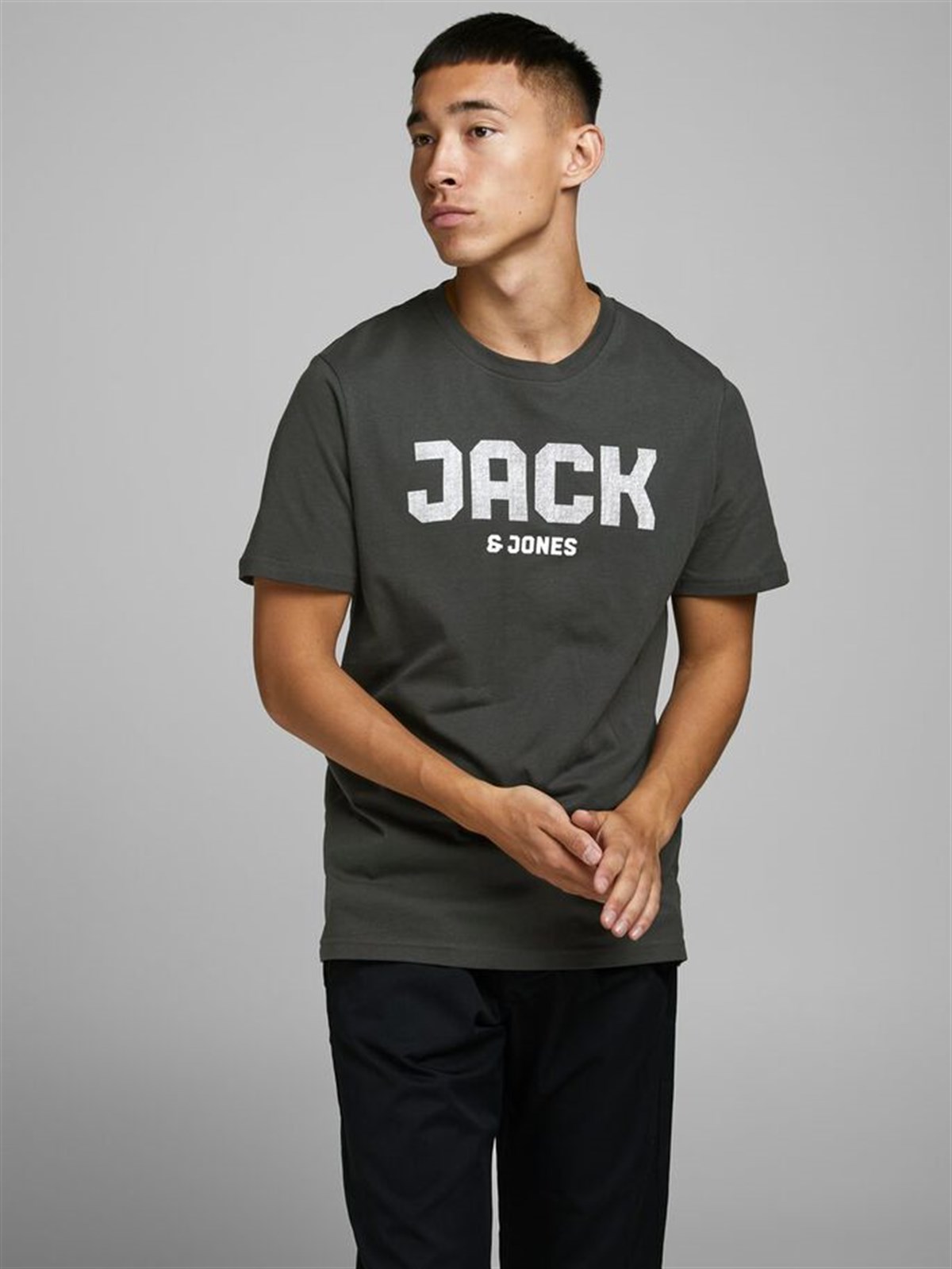 12171404Jack&Jones Jcovoice Tee SS Crew Neck Erkek T-Shirt-12171404