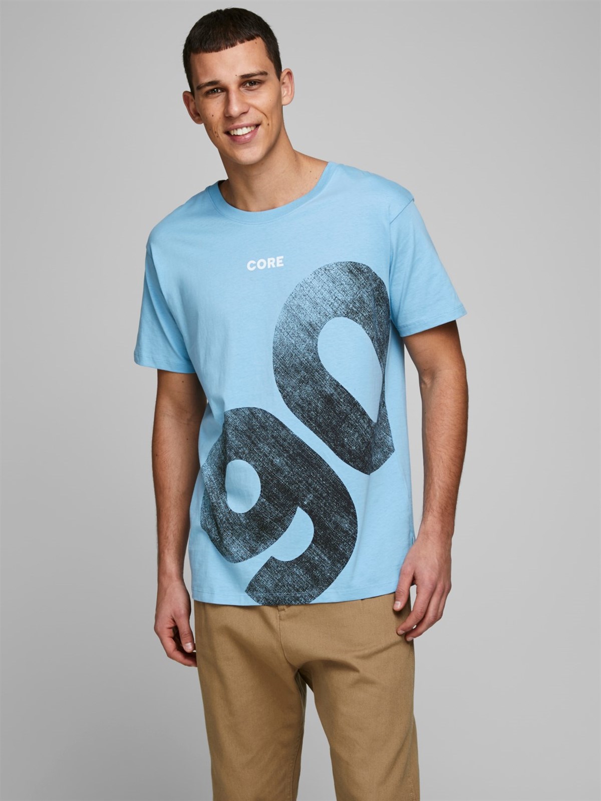 12171435Jack&Jones Jcowood Tee SS Crew Neck Erkek T-Shirt-12171435