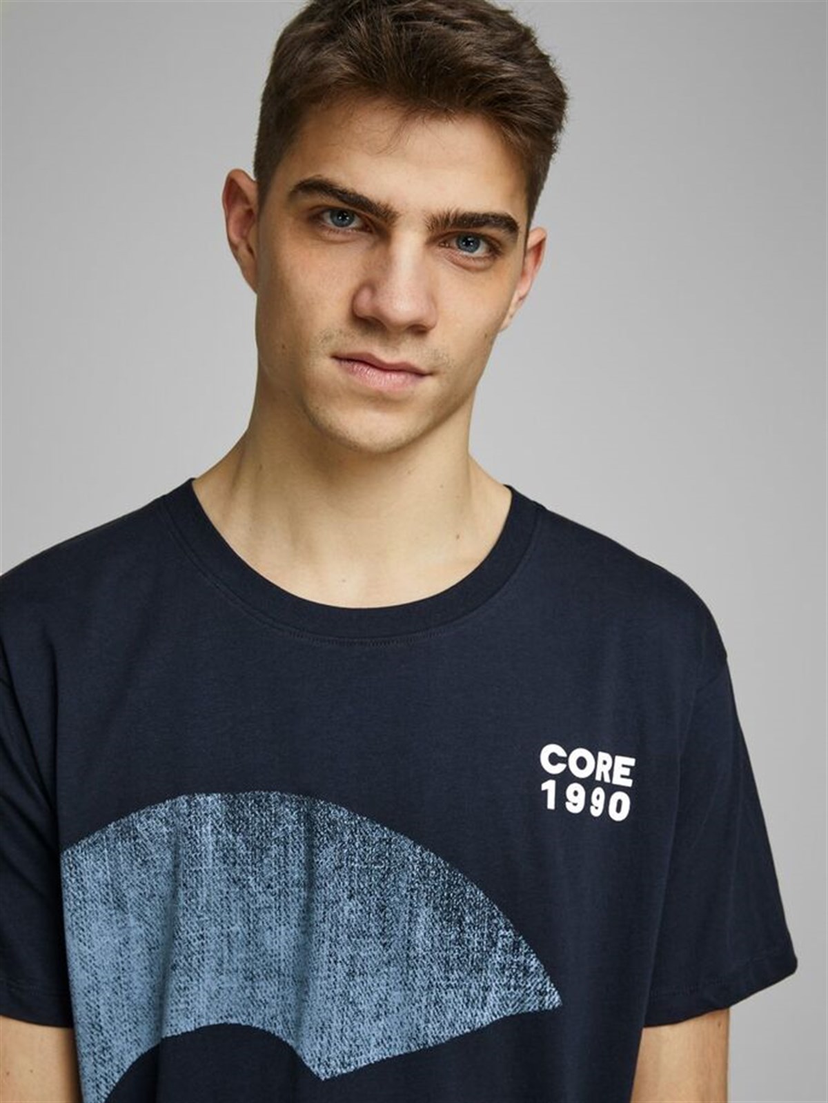 12171435Jack&Jones Jcowood Tee SS Crew Neck Erkek T-Shirt-12171435