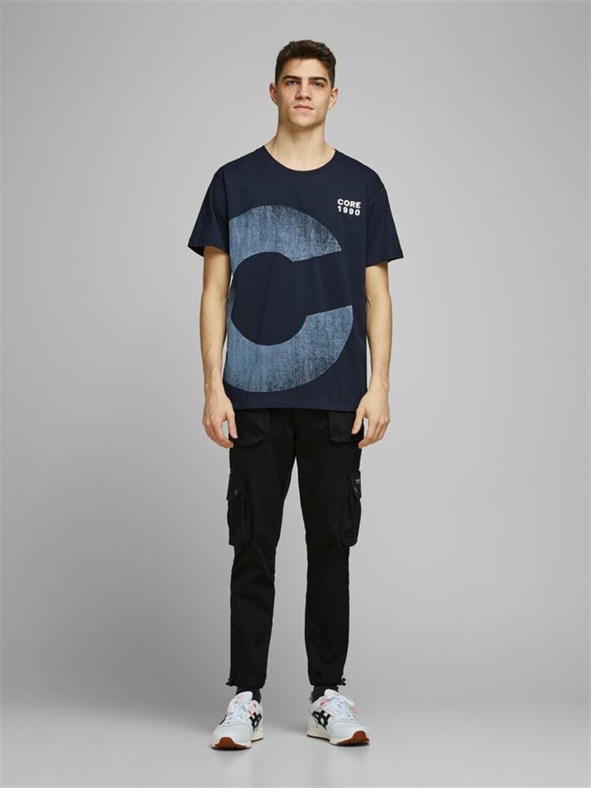 12171435Jack&Jones Jcowood Tee SS Crew Neck Erkek T-Shirt-12171435