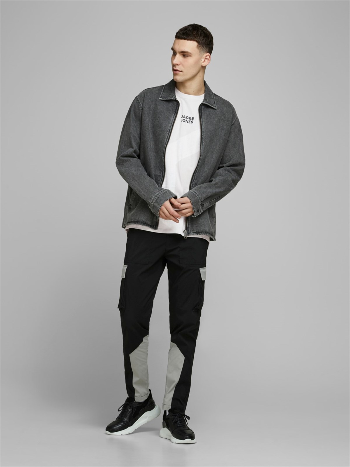 12171435Jack&Jones Jcowood Tee SS Crew Neck Erkek T-Shirt-12171435