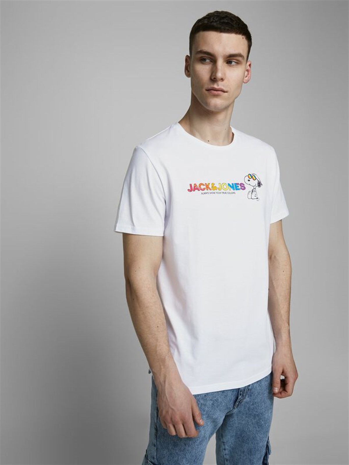 12174182Jack&Jones Jorpeanuts Pride SS Crew Neck Erkek Tişört - 12174191
