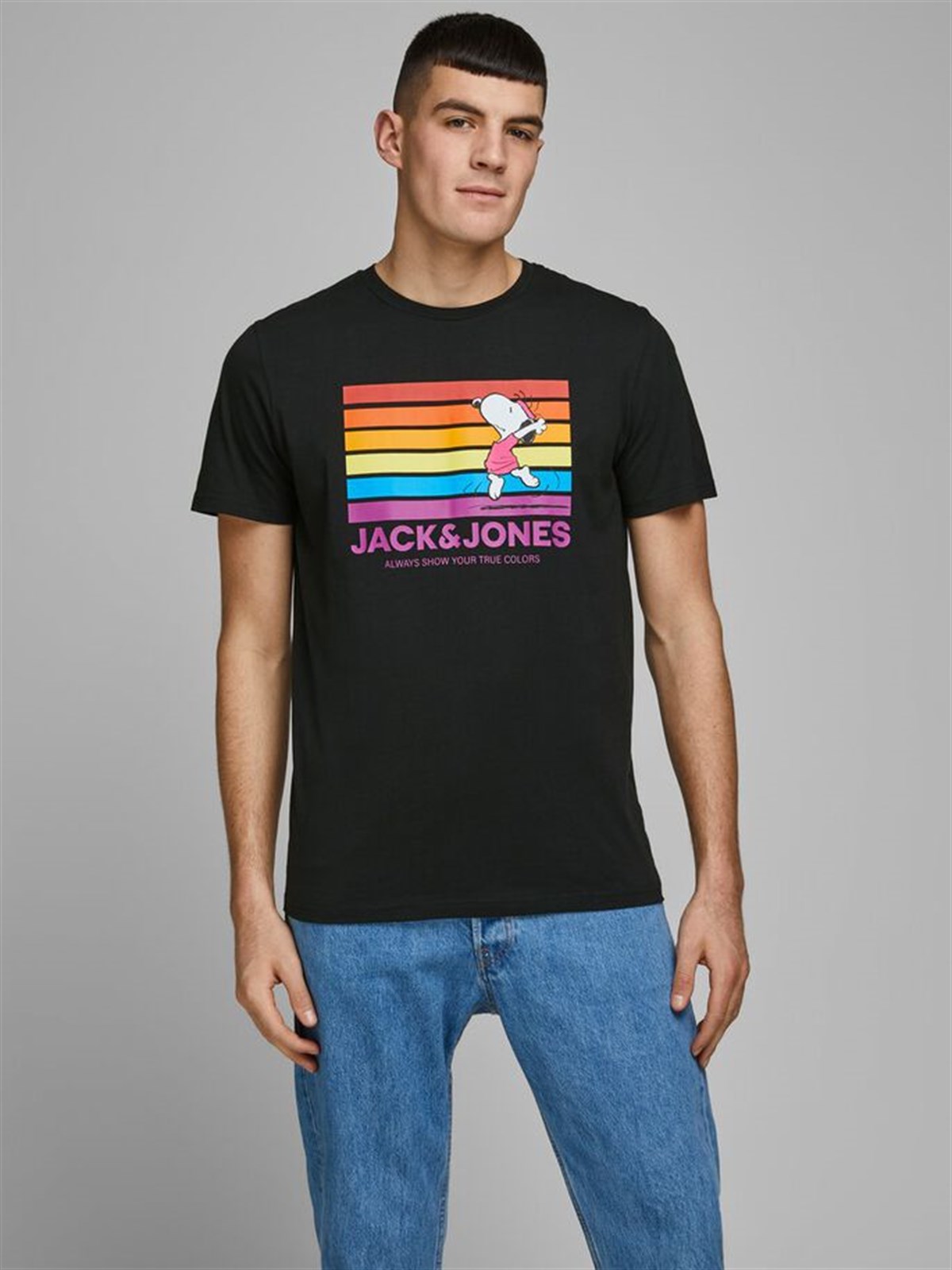 12174182Jack&Jones Jorpeanuts Pride SS Crew Neck Erkek Tişört - 12174191