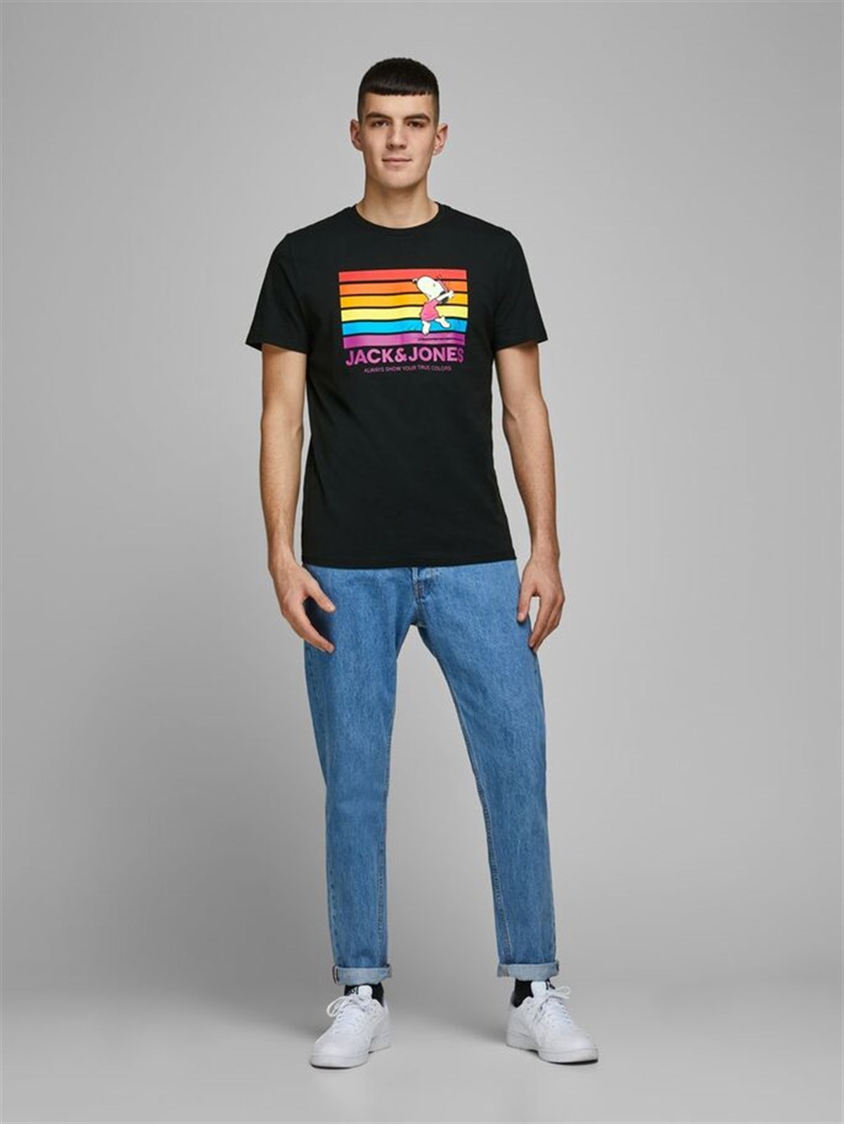 12174182Jack&Jones Jorpeanuts Pride SS Crew Neck Erkek Tişört - 12174191