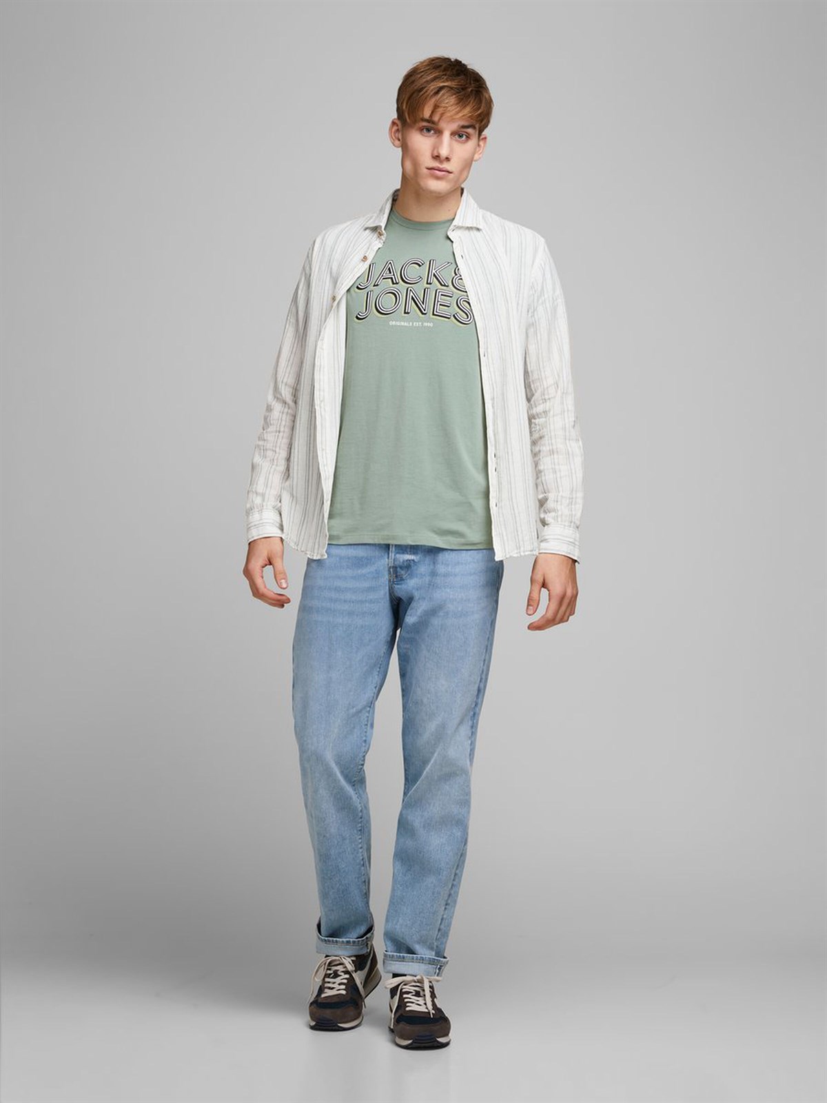 12171745Jack&Jones Jorvenicebeach Organic Tee SS Crew Neck Erkek T-Shirt-12171745
