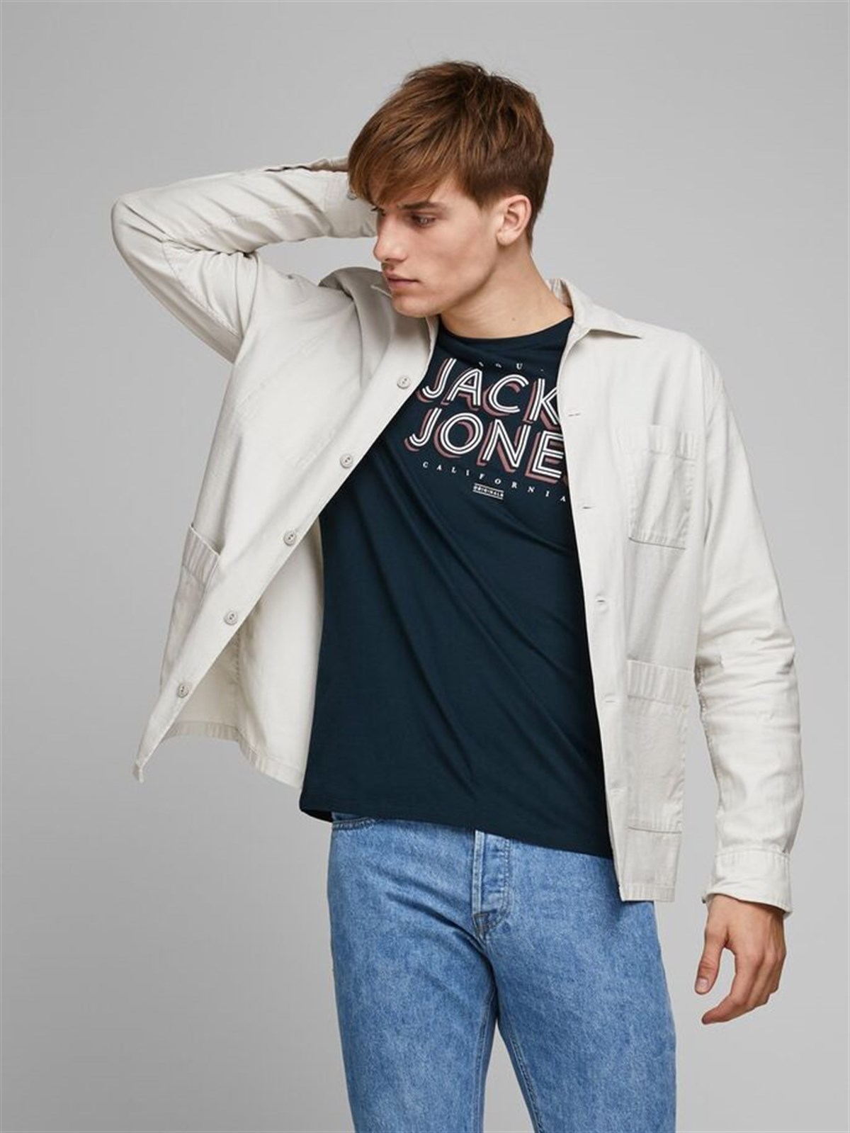 12171745Jack&Jones Jorvenicebeach Organic Tee SS Crew Neck Erkek T-Shirt-12171745
