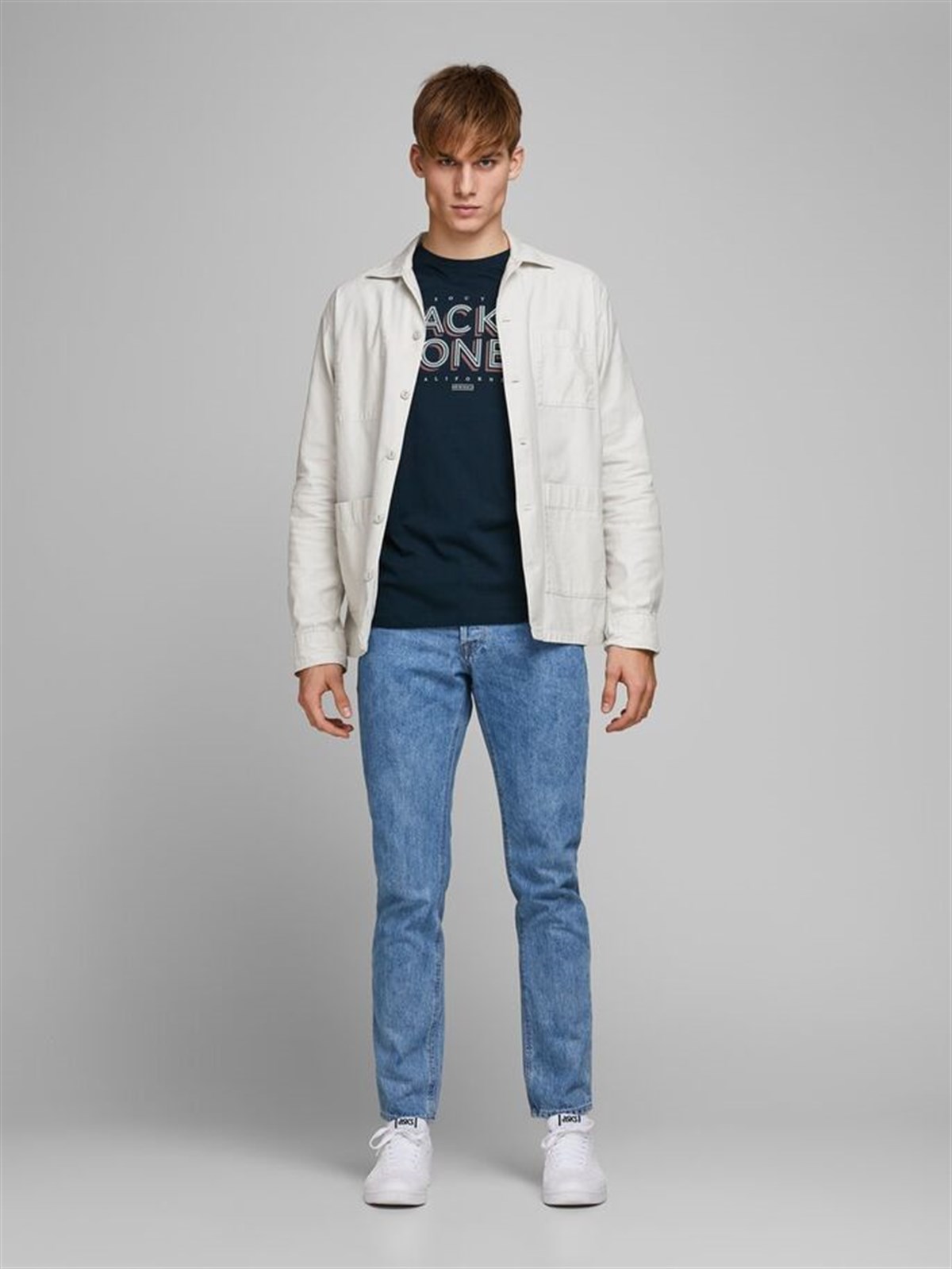 12171745Jack&Jones Jorvenicebeach Organic Tee SS Crew Neck Erkek T-Shirt-12171745