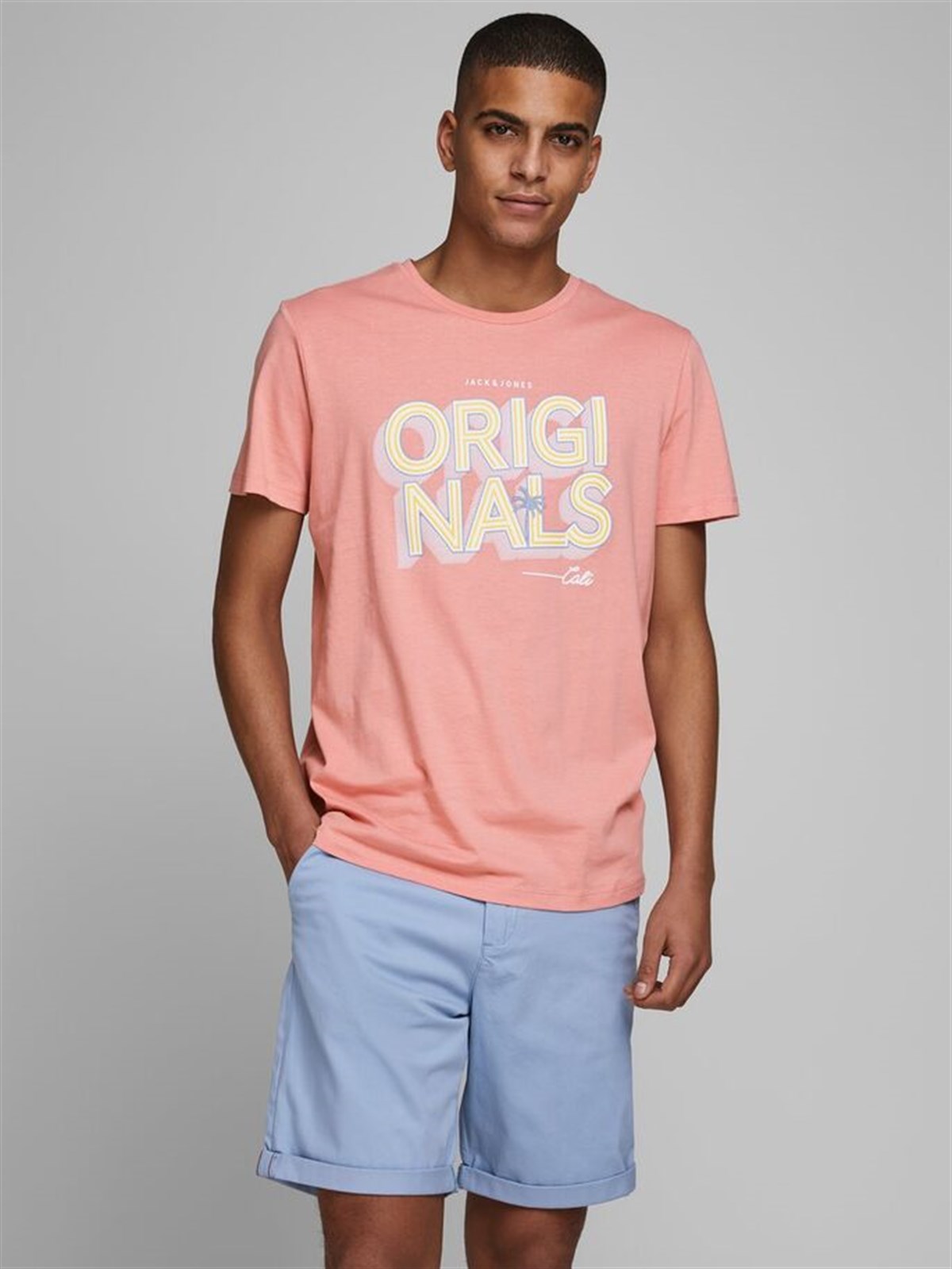 12171745Jack&Jones Jorvenicebeach Organic Tee SS Crew Neck Erkek T-Shirt-12171745