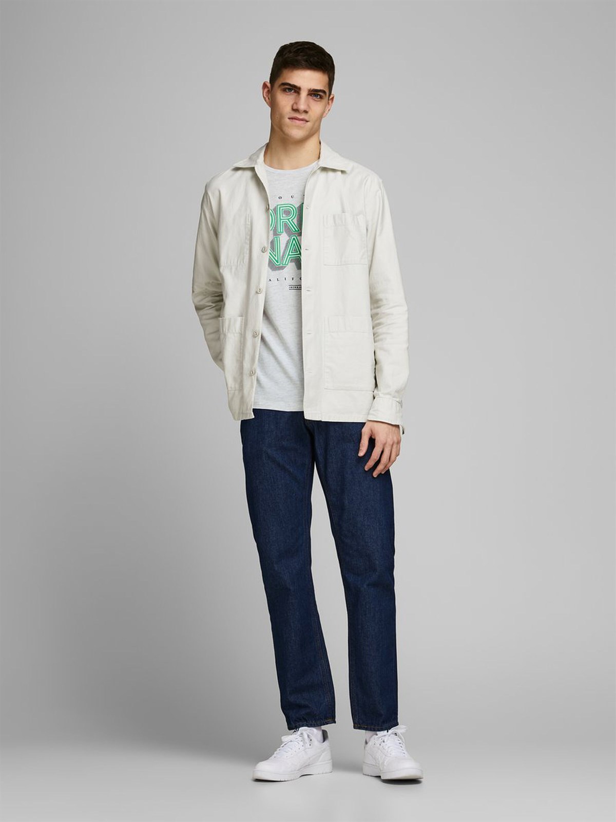 12171745Jack&Jones Jorvenicebeach Organic Tee SS Crew Neck Erkek T-Shirt-12171745