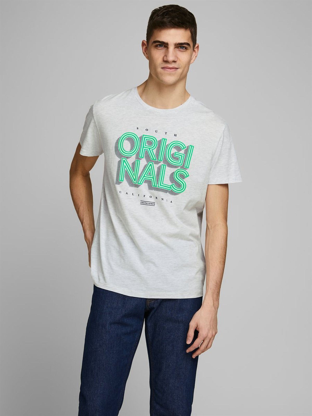 12171745Jack&Jones Jorvenicebeach Organic Tee SS Crew Neck Erkek T-Shirt-12171745