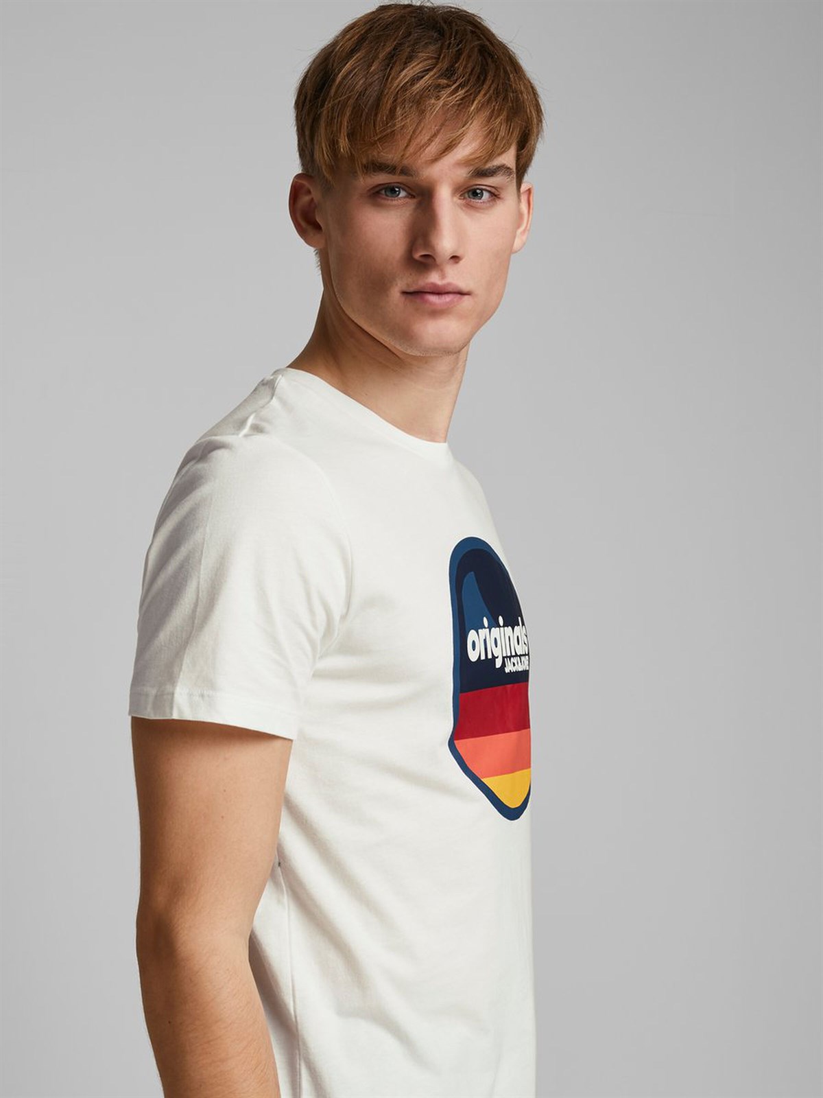12168083NEBIMV3NEBIMV3|12168083|CDancerJACK&JONES JORVENTURE TEE SS CREW NECK STS ERKEK T-SHIRT - 12168083-Cloud Dancer