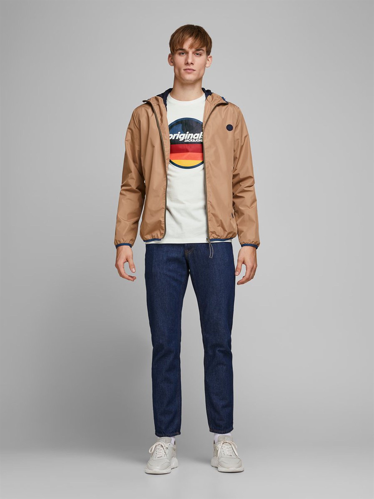12168083NEBIMV3NEBIMV3|12168083|CDancerJACK&JONES JORVENTURE TEE SS CREW NECK STS ERKEK T-SHIRT - 12168083-Cloud Dancer