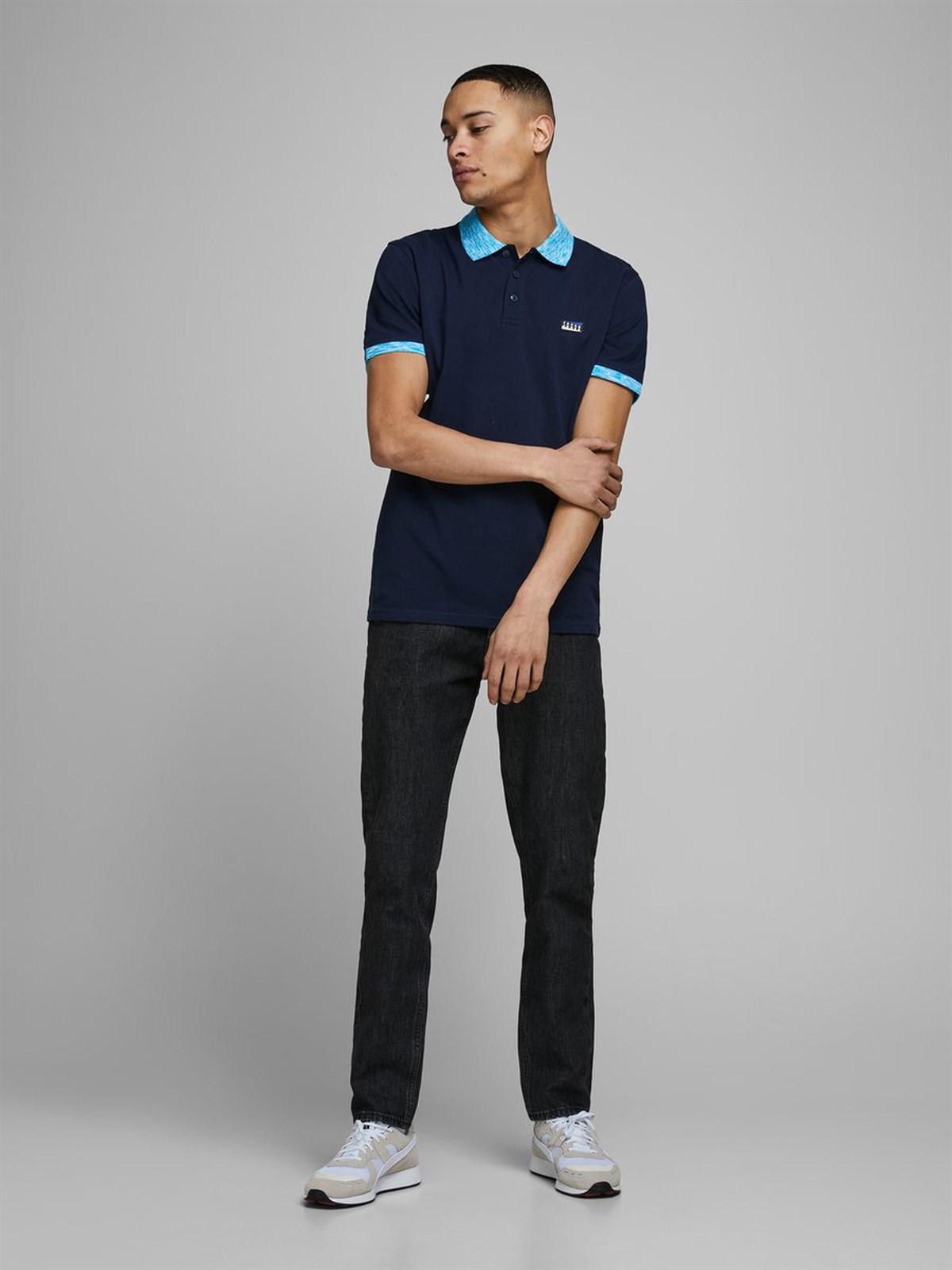 12171398Jack&Jones Jcomoose Erkek Polo Tişört