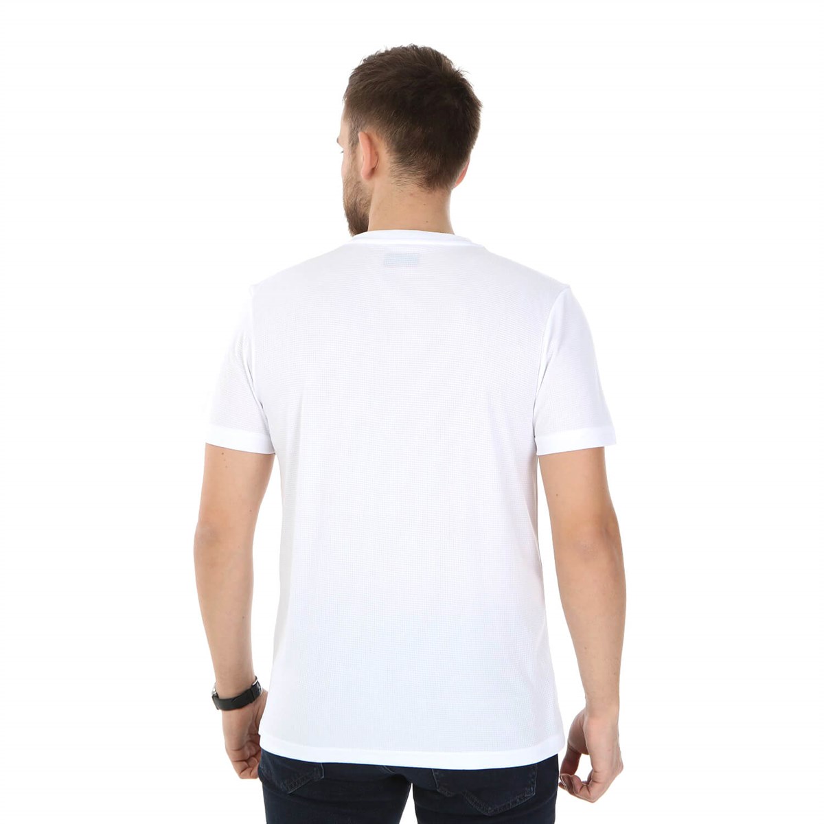 304WR40Kappa Poly Bıssy Erkek T-shirt Beyaz