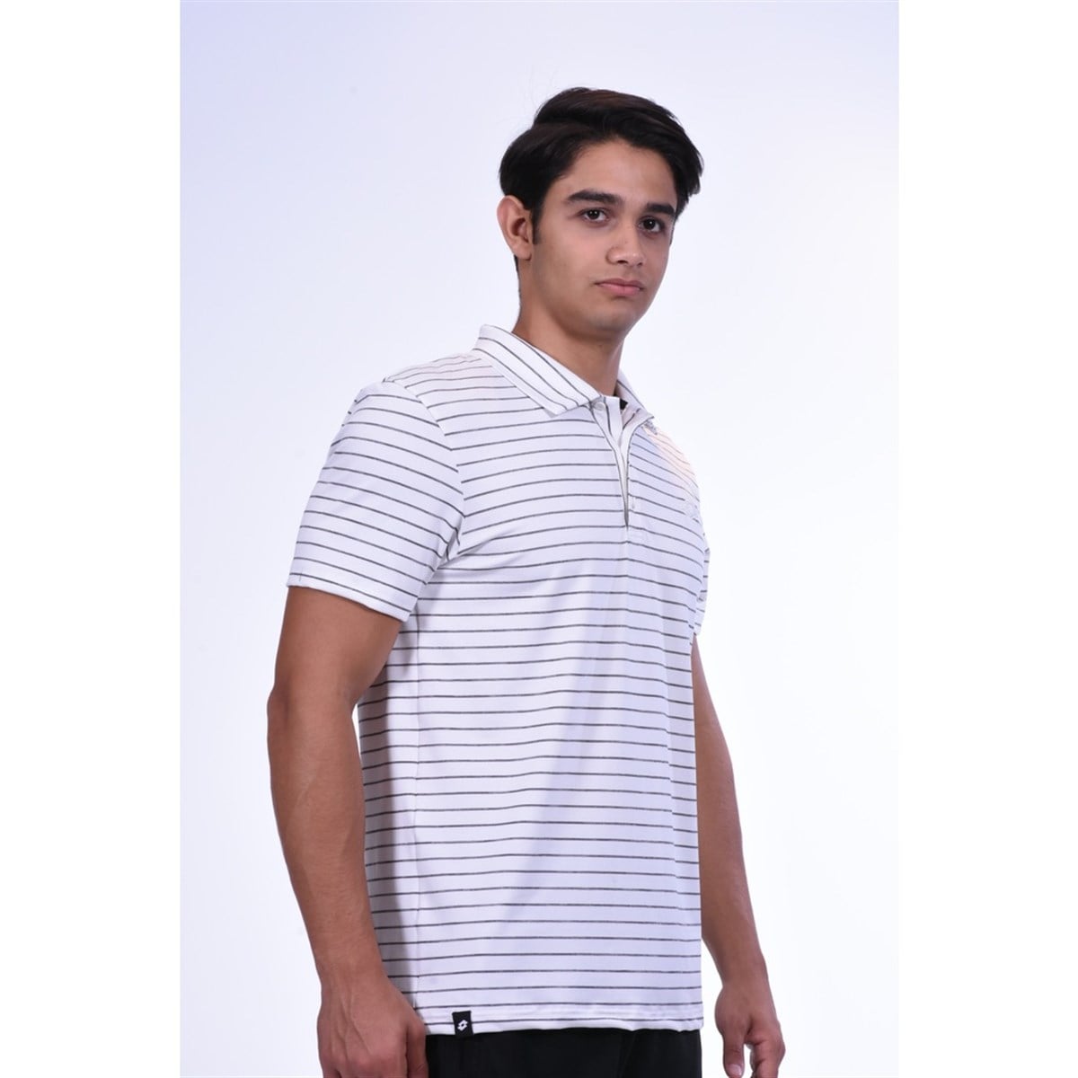 R8701Lotto Stripe Polo Pl Erkek T-Shirt - R8701