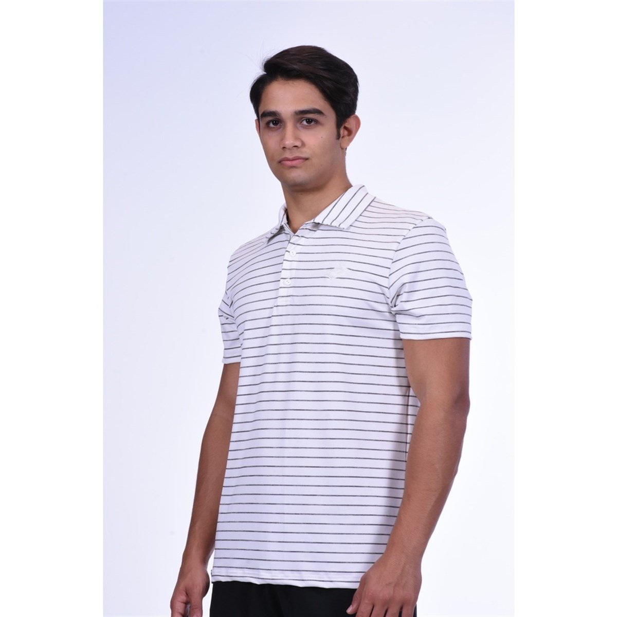 R8701Lotto Stripe Polo Pl Erkek T-Shirt - R8701