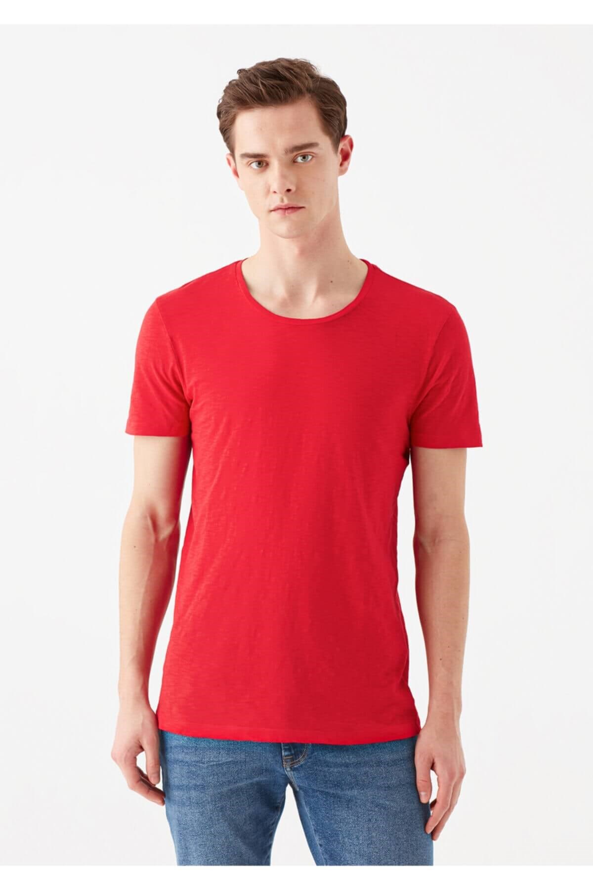 064681-30648Mavi  Kırmızı Erkek T-Shirt