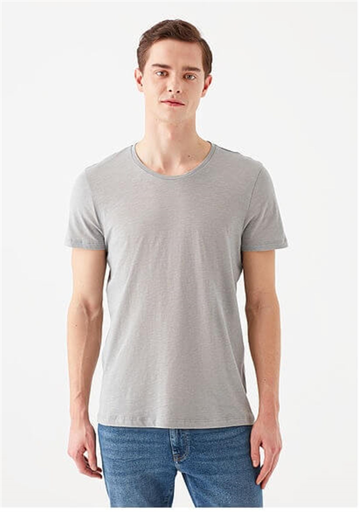 064681-30716Mavi  Taş Gri Erkek T-Shirt