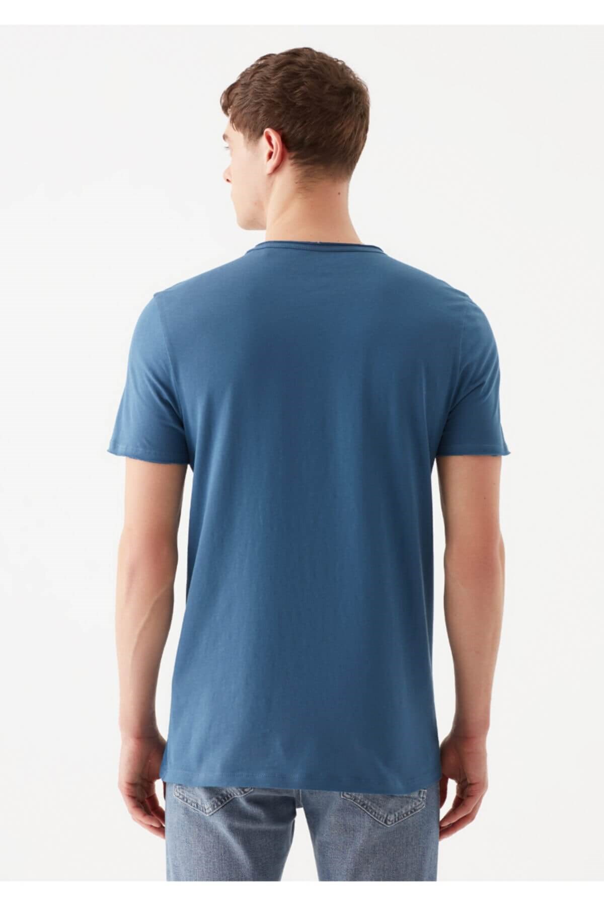 062772-33419Mavi Basic  Gece Mavi Erkek T-Shirt