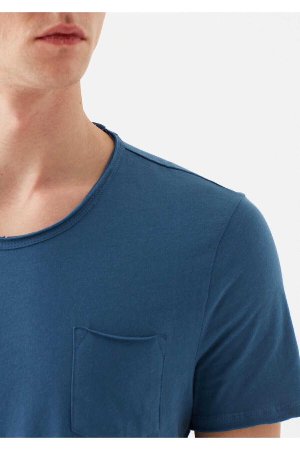 062772-33419Mavi Basic  Gece Mavi Erkek T-Shirt