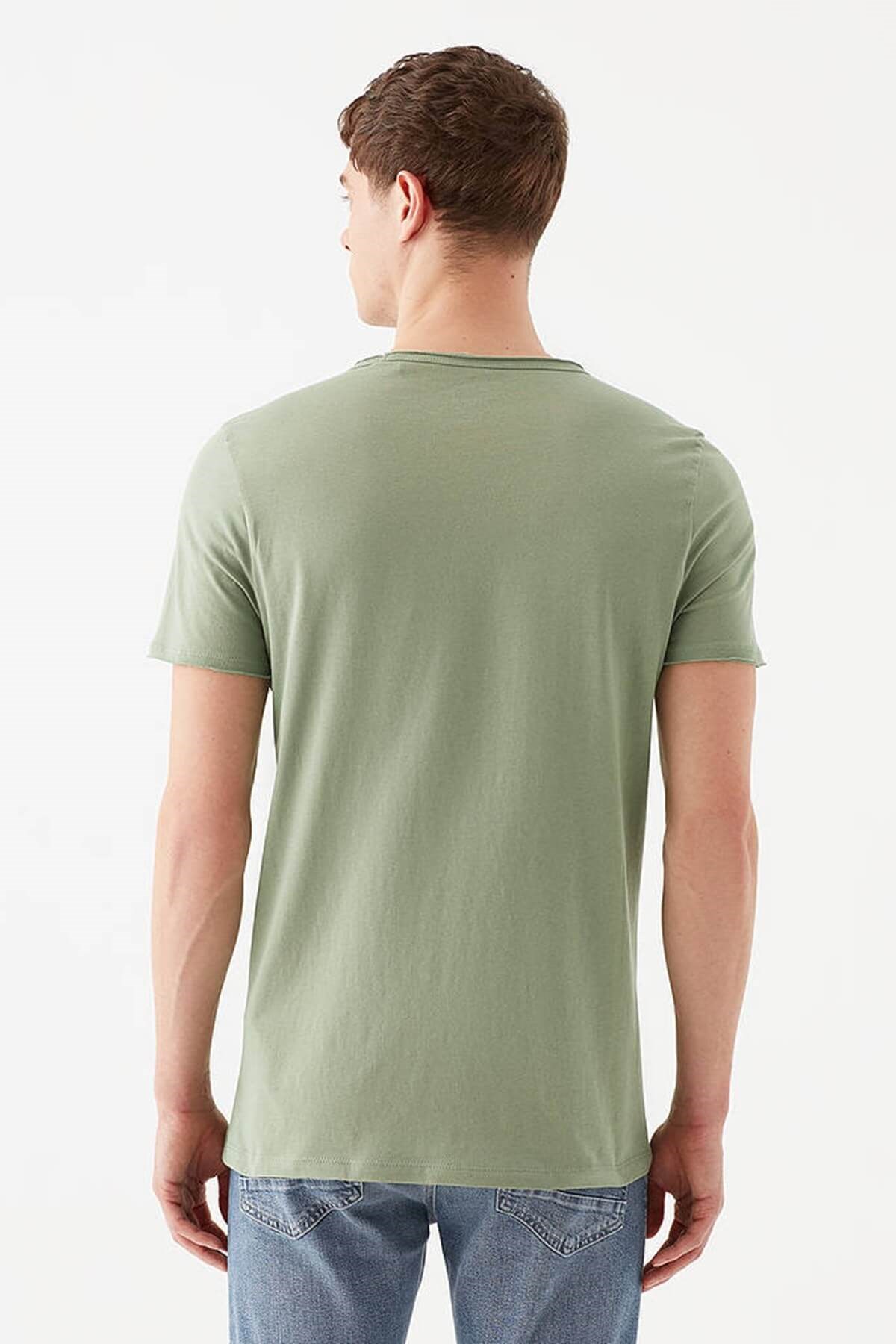 062772-33406Mavi Basic T-Shirt Soluk Yeşil Erkek T-Shirt